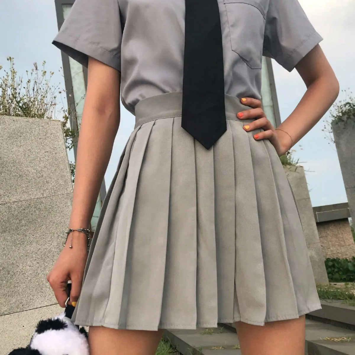 Gonne primaverili Lolita a pieghe Gonna a pieghe universitari Gonne a pieghe da donna