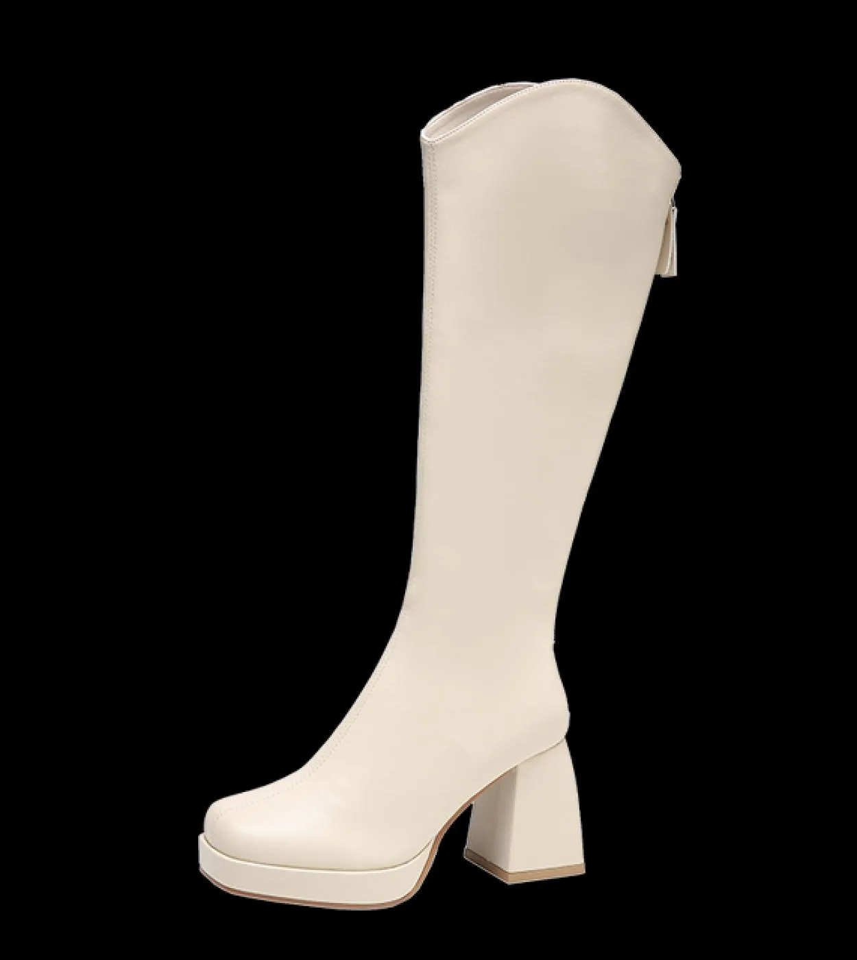 Grandi dimensioni 43 Stivali a metà polpaccio femminili Ins Hot Net Red Chunky High Heels Platform Solid Fashion Women Boots Ele