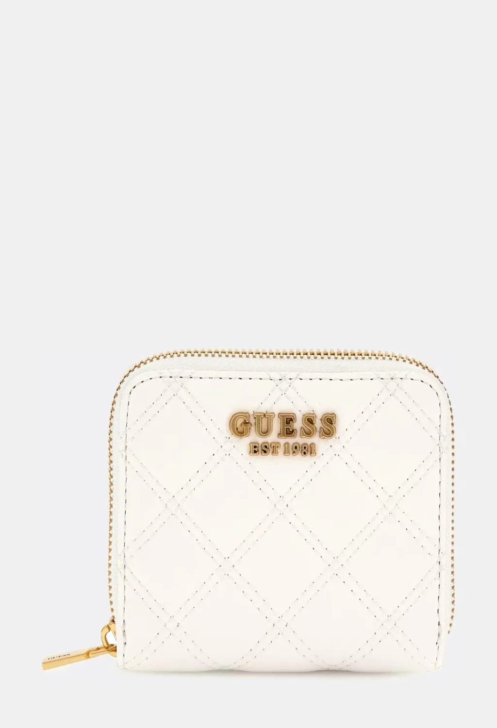 GUESS borse  mini portafoglio trapuntato panna