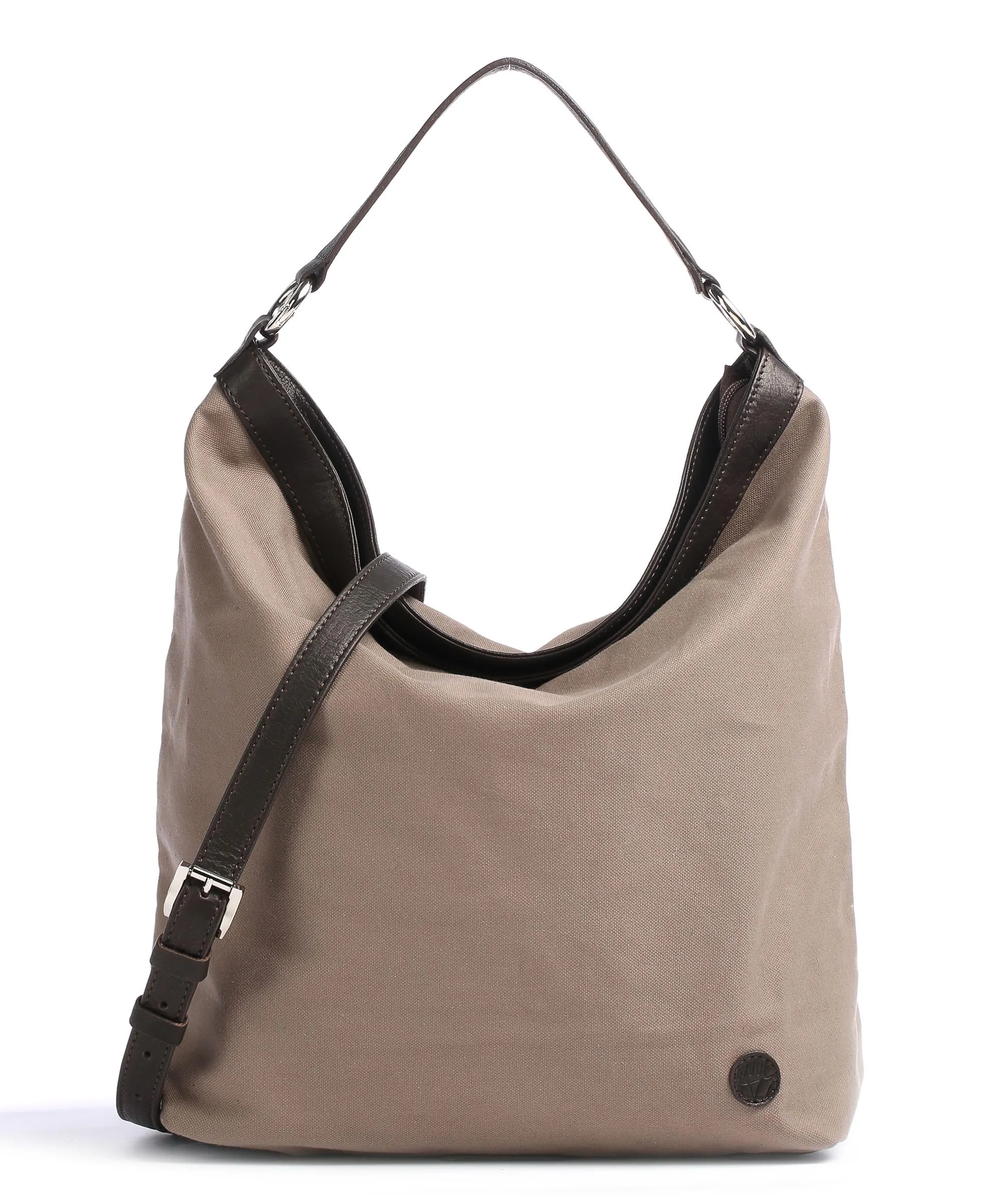  Harold's Hotstoff Borsa hobo cotone biologico, pelle bovina marrone  