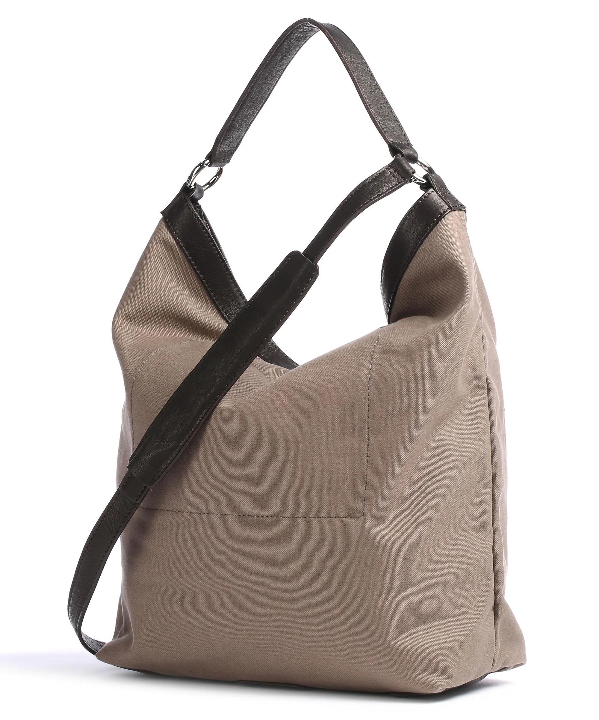  Harold's Hotstoff Borsa hobo cotone biologico, pelle bovina marrone  