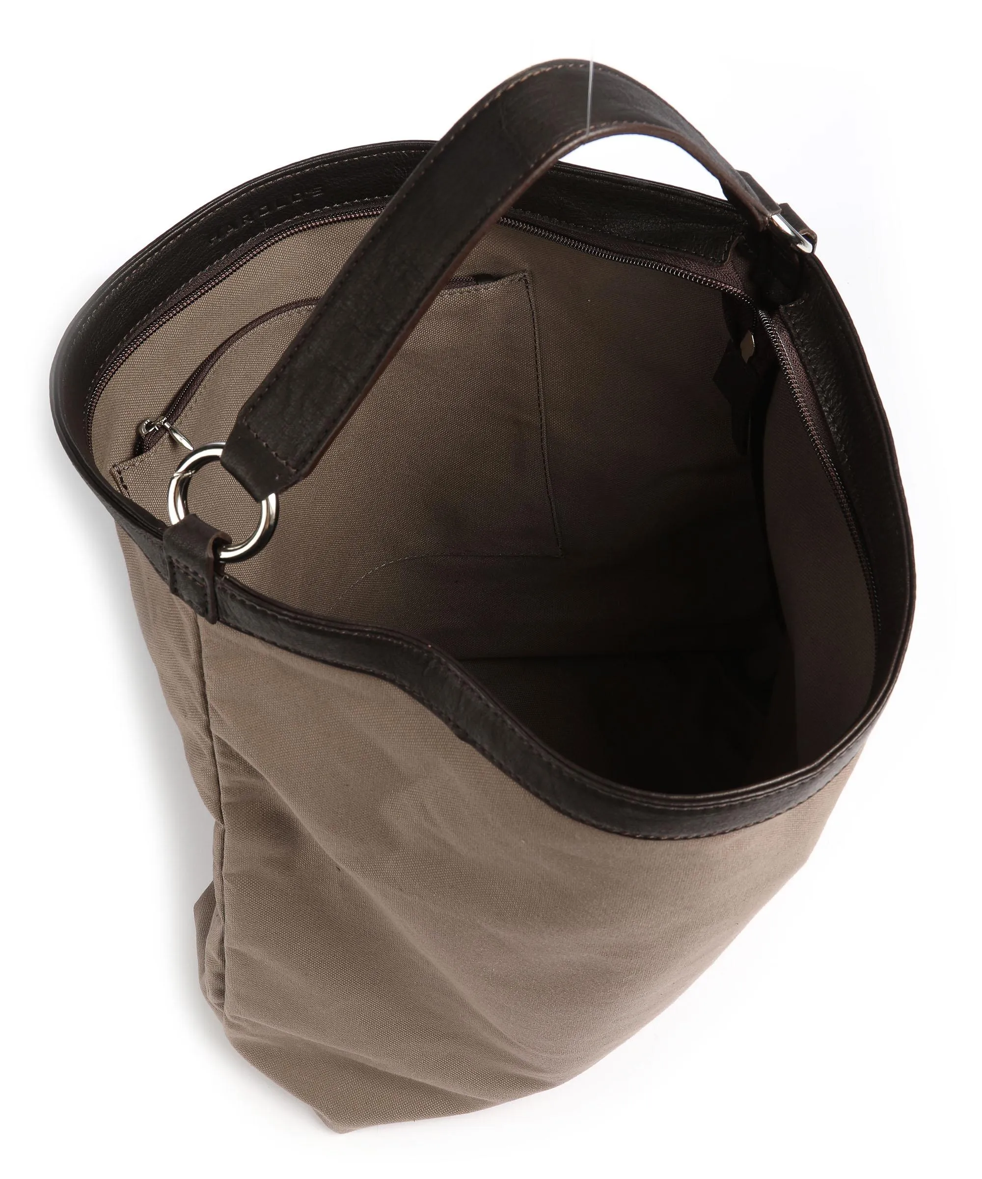  Harold's Hotstoff Borsa hobo cotone biologico, pelle bovina marrone  