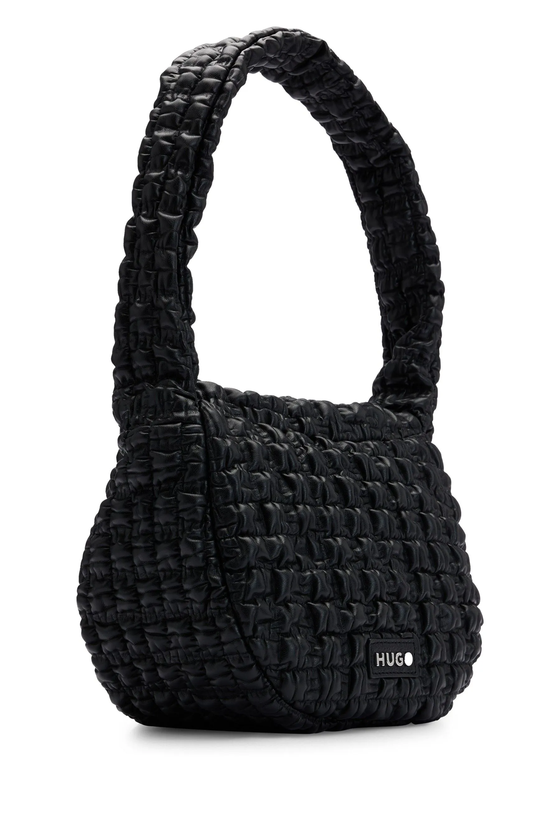 HUGO con Nero - Borsa in pelle sintetica effetto trapuntato