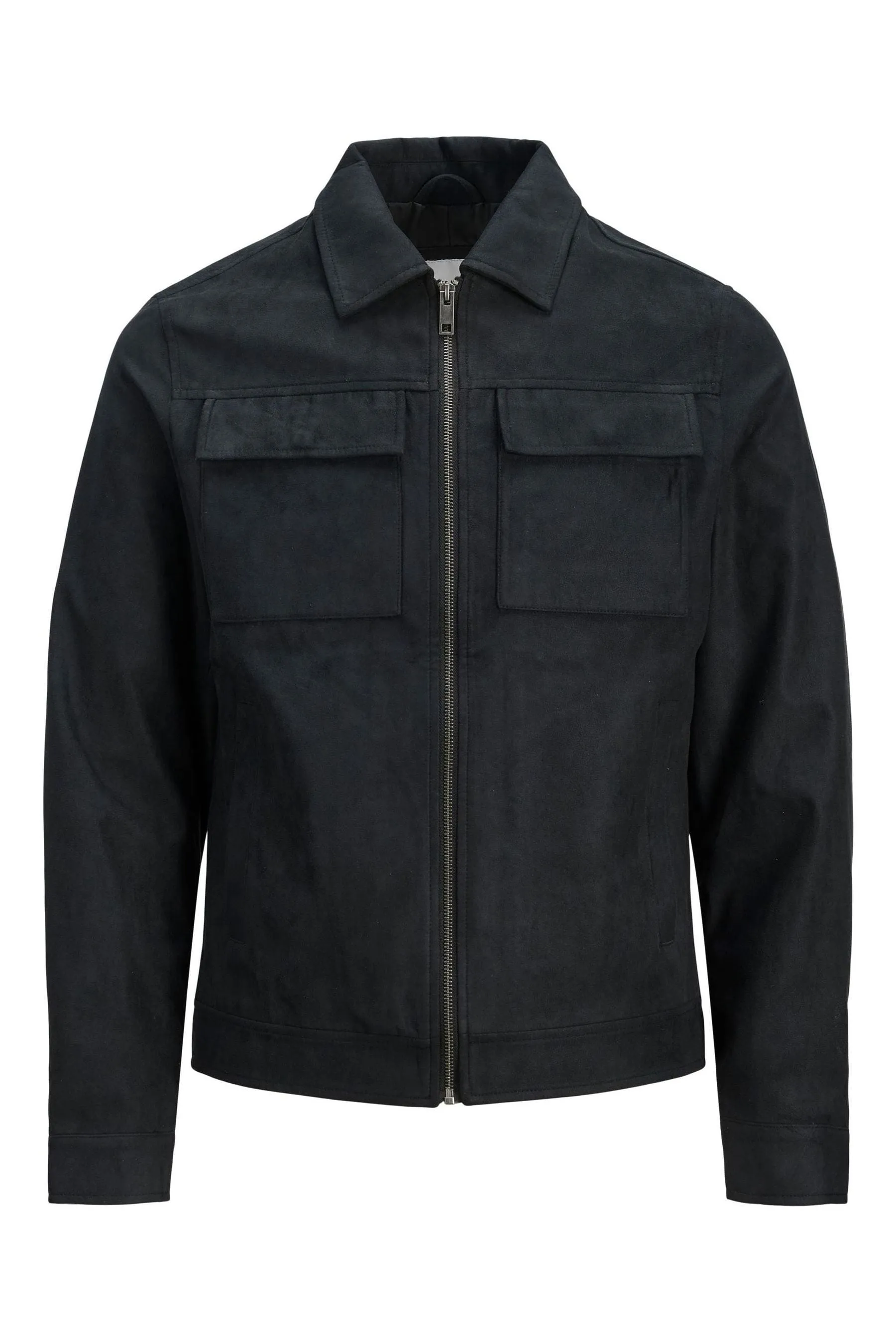 JACK & JONES - Giacca multitasche in pelle sintetica con zip