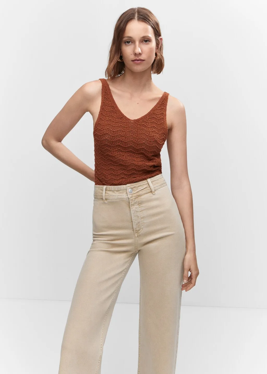 Jeans culotte vita alta