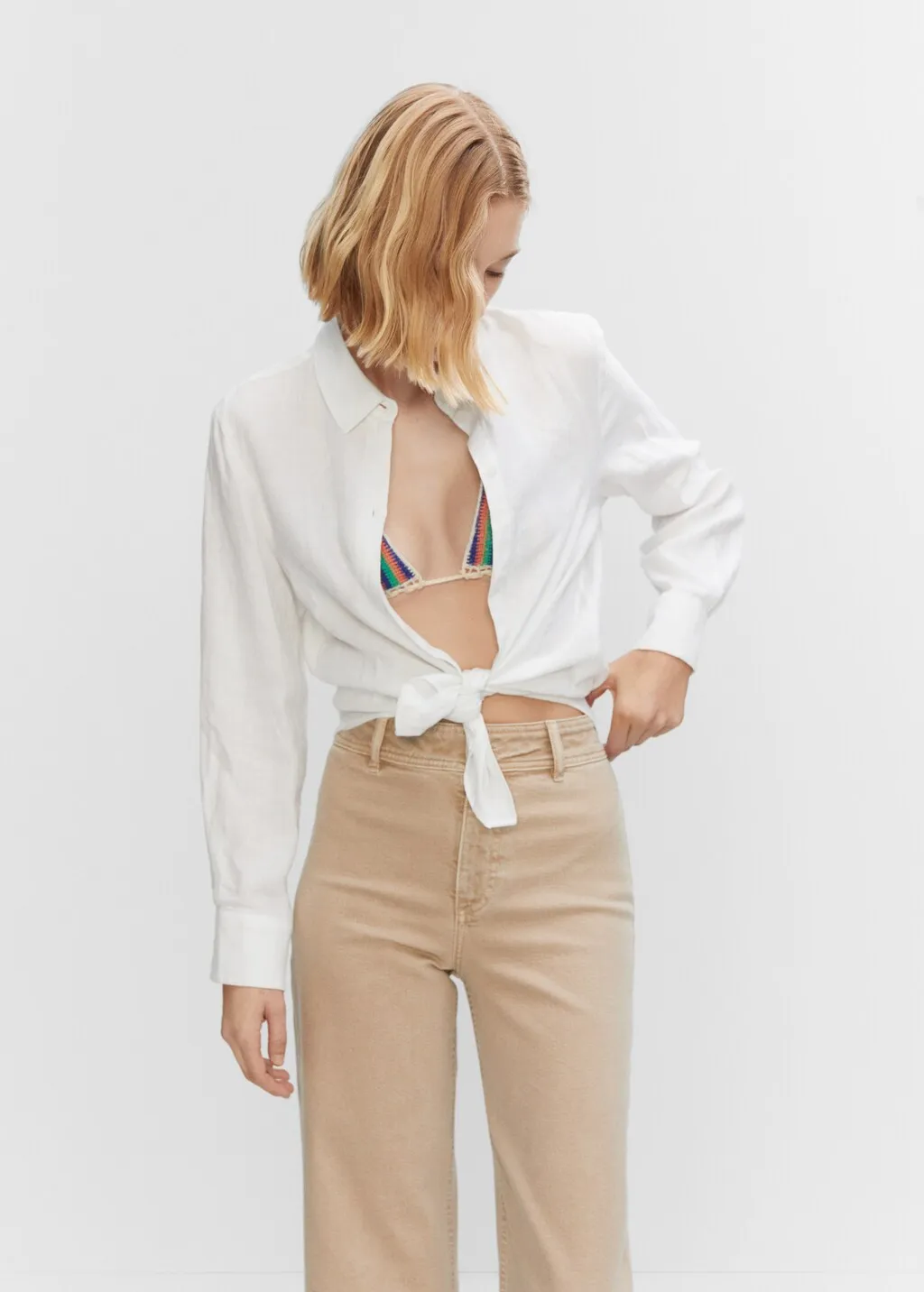 Jeans culotte vita alta