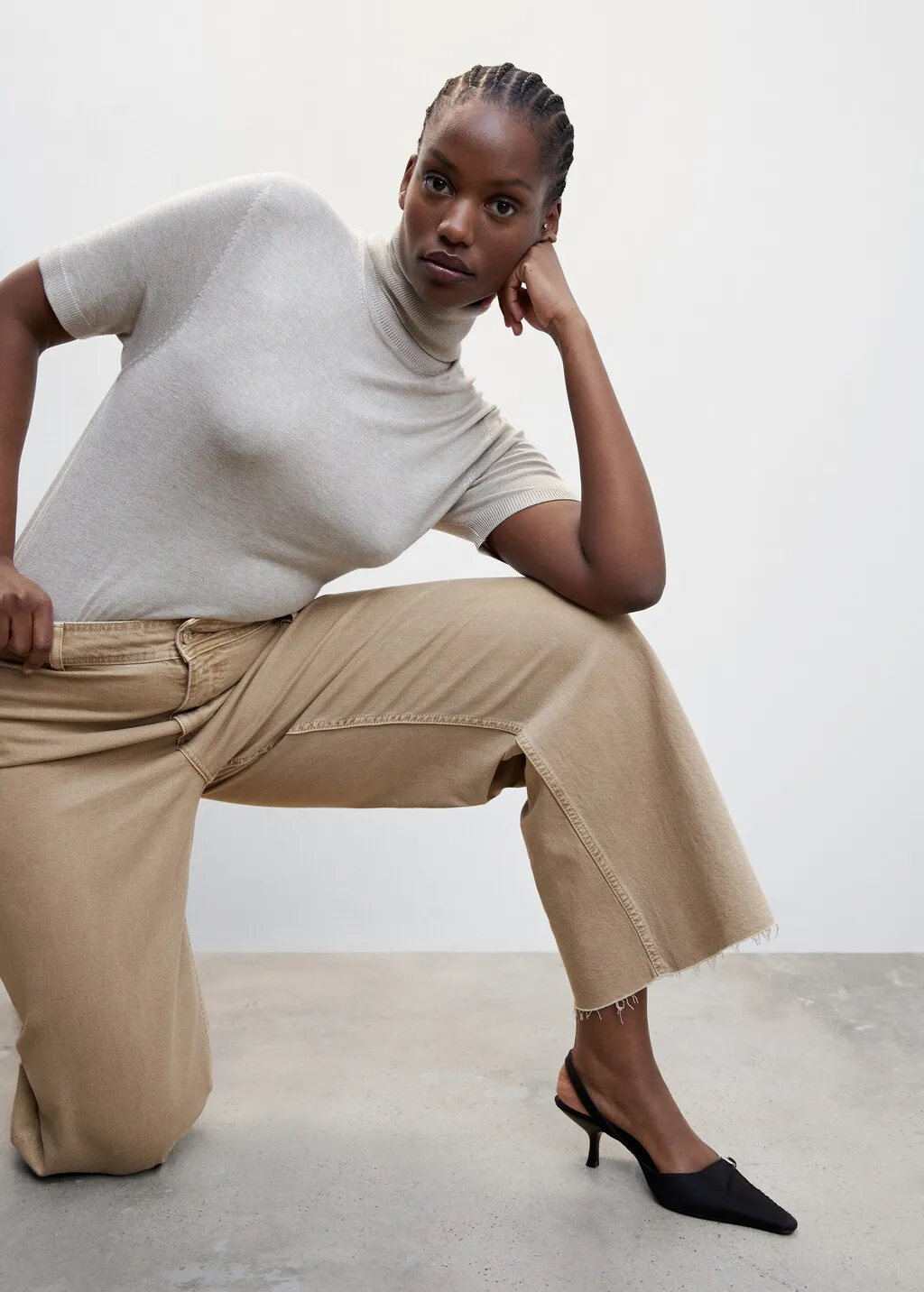 Jeans culotte vita alta