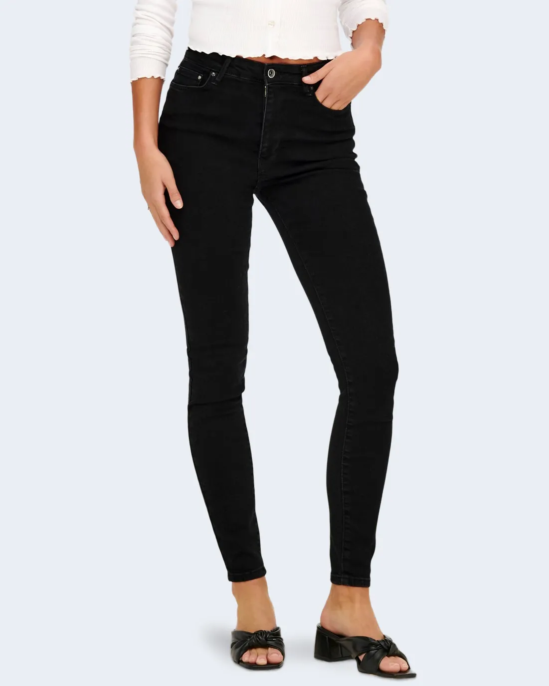 Jeans slim Only onliconic hw sk long ank dnm noos Nero