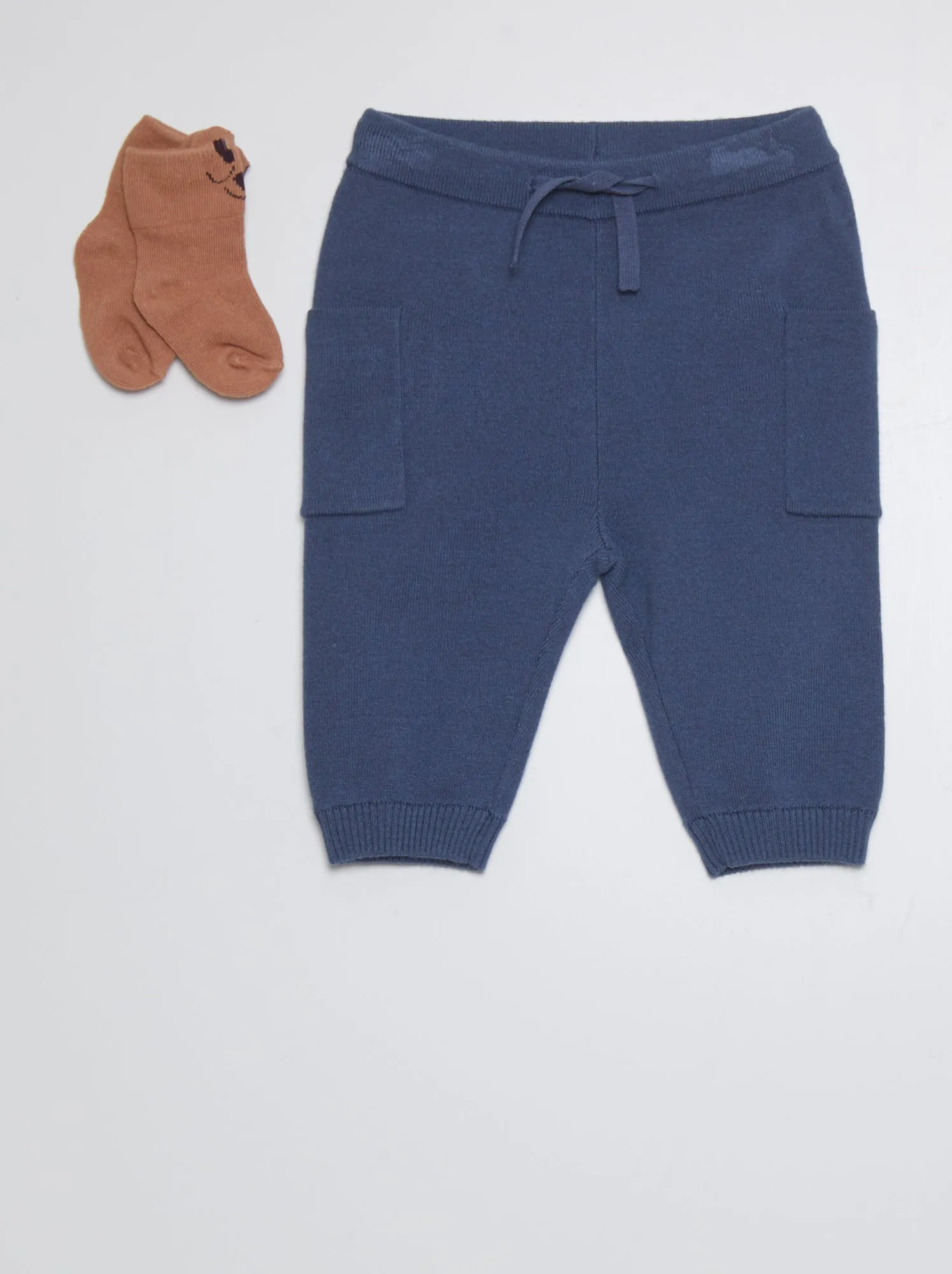 Joggers con tasche applicate + calzini - BLU