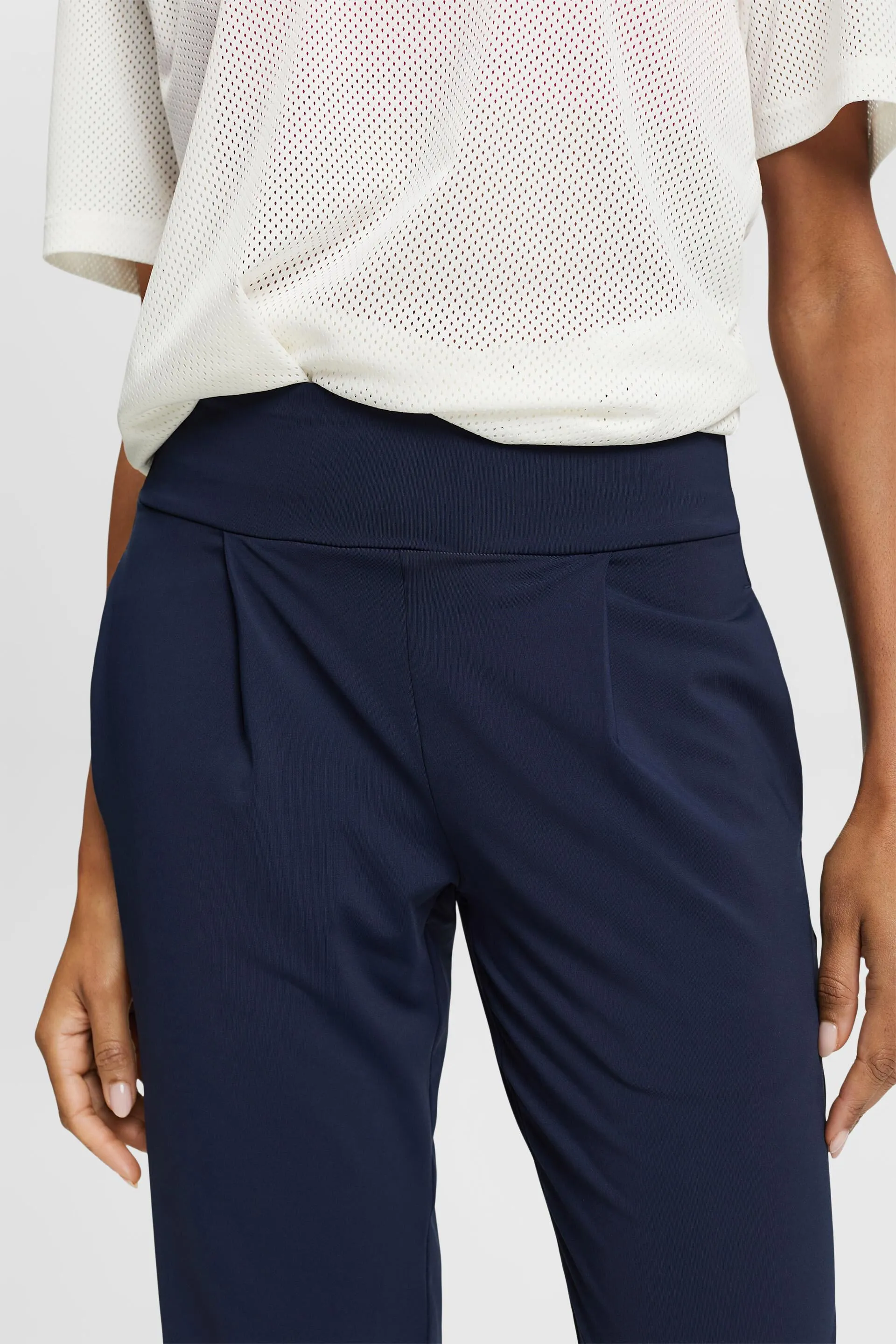 Joggers cropped in jersey con E-DRY