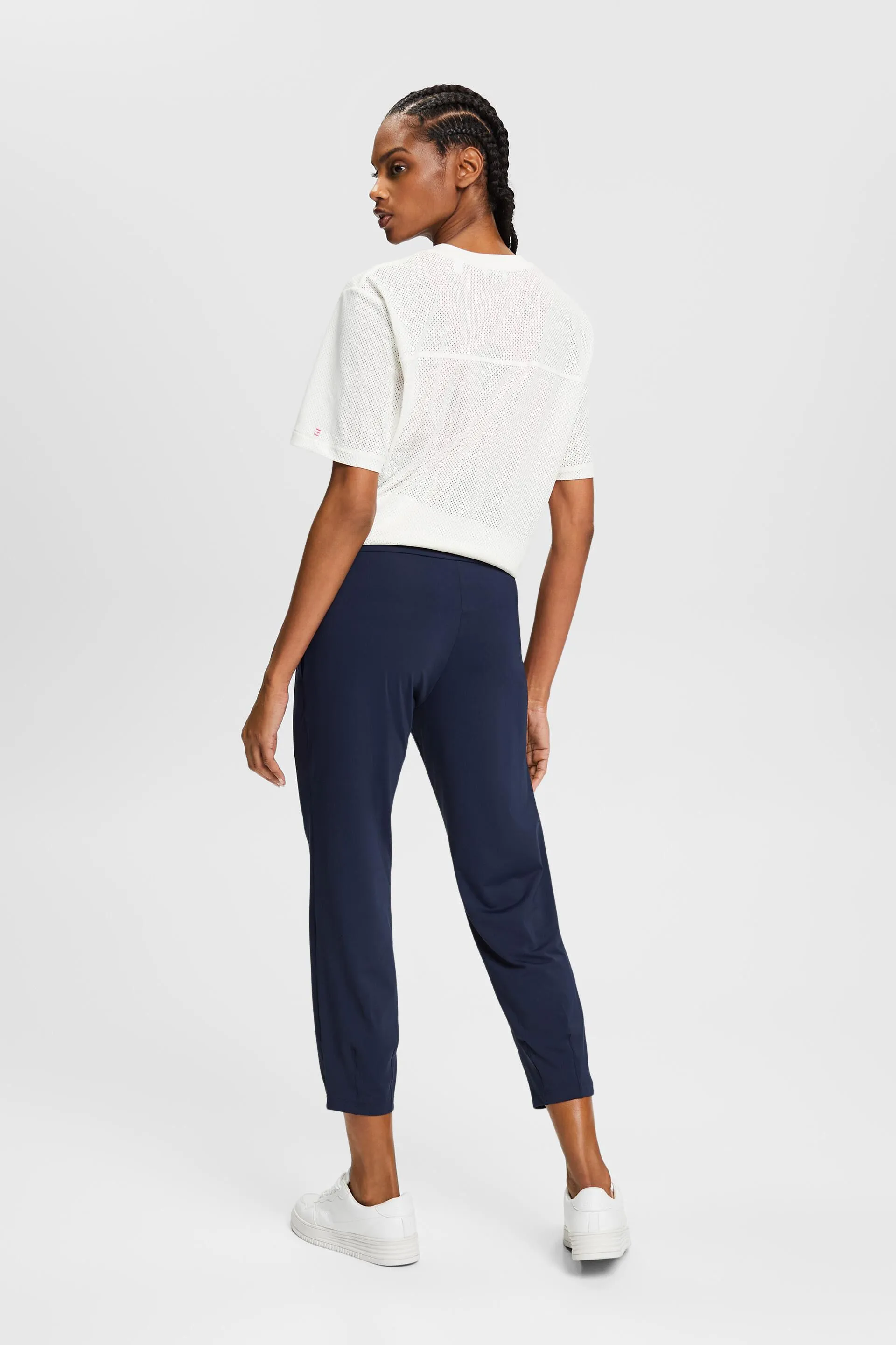 Joggers cropped in jersey con E-DRY