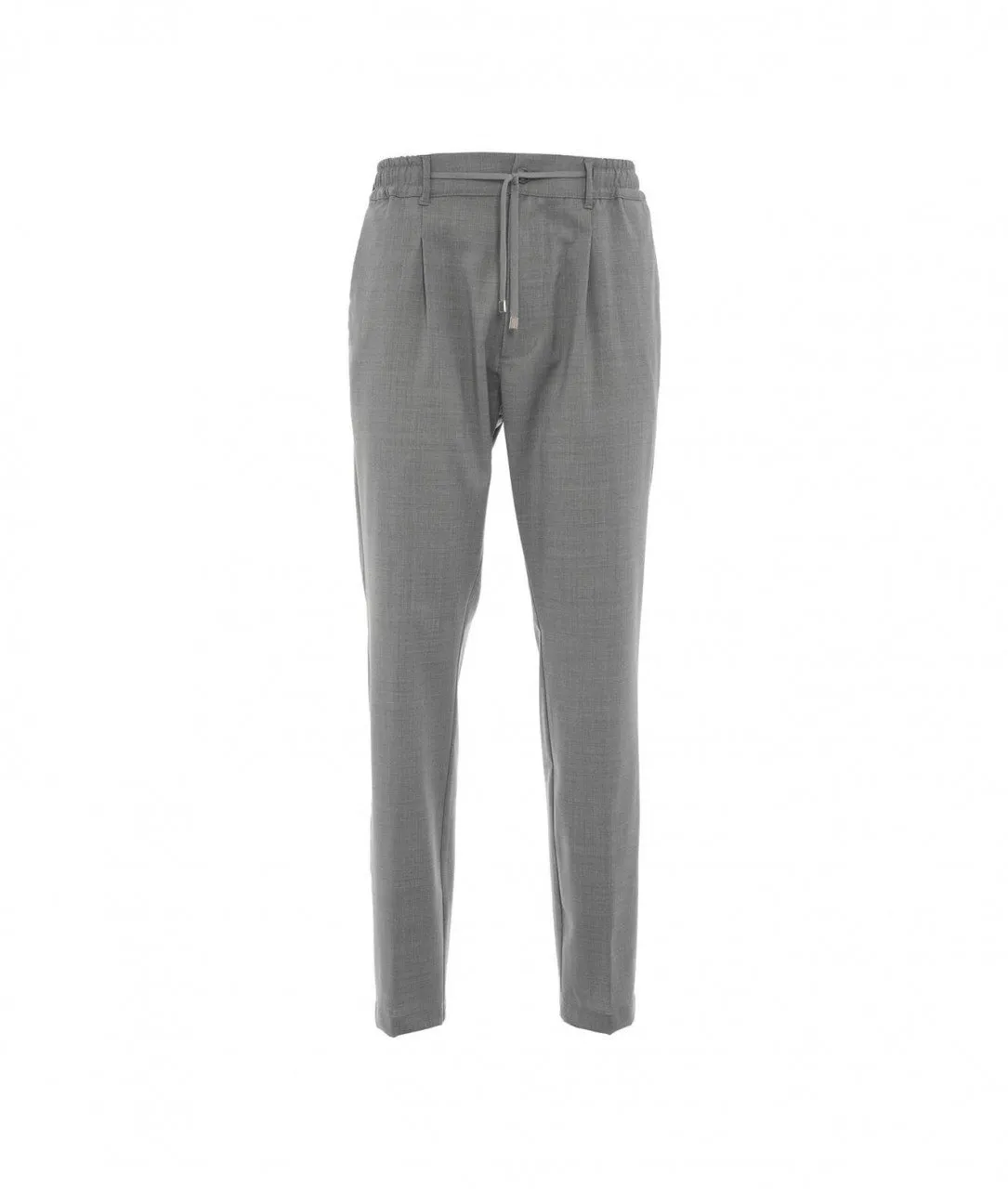 Joggers in lana vergine grigio grigio