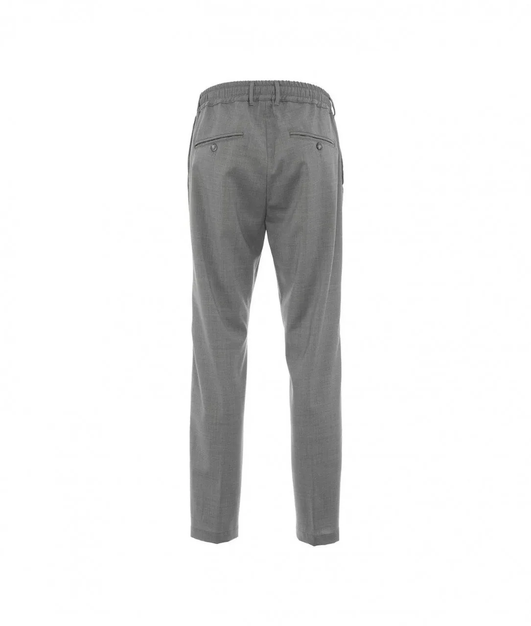 Joggers in lana vergine grigio grigio