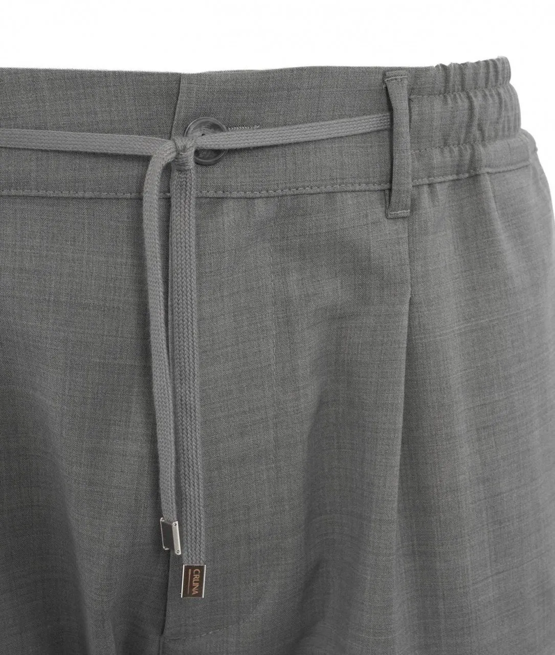Joggers in lana vergine grigio grigio