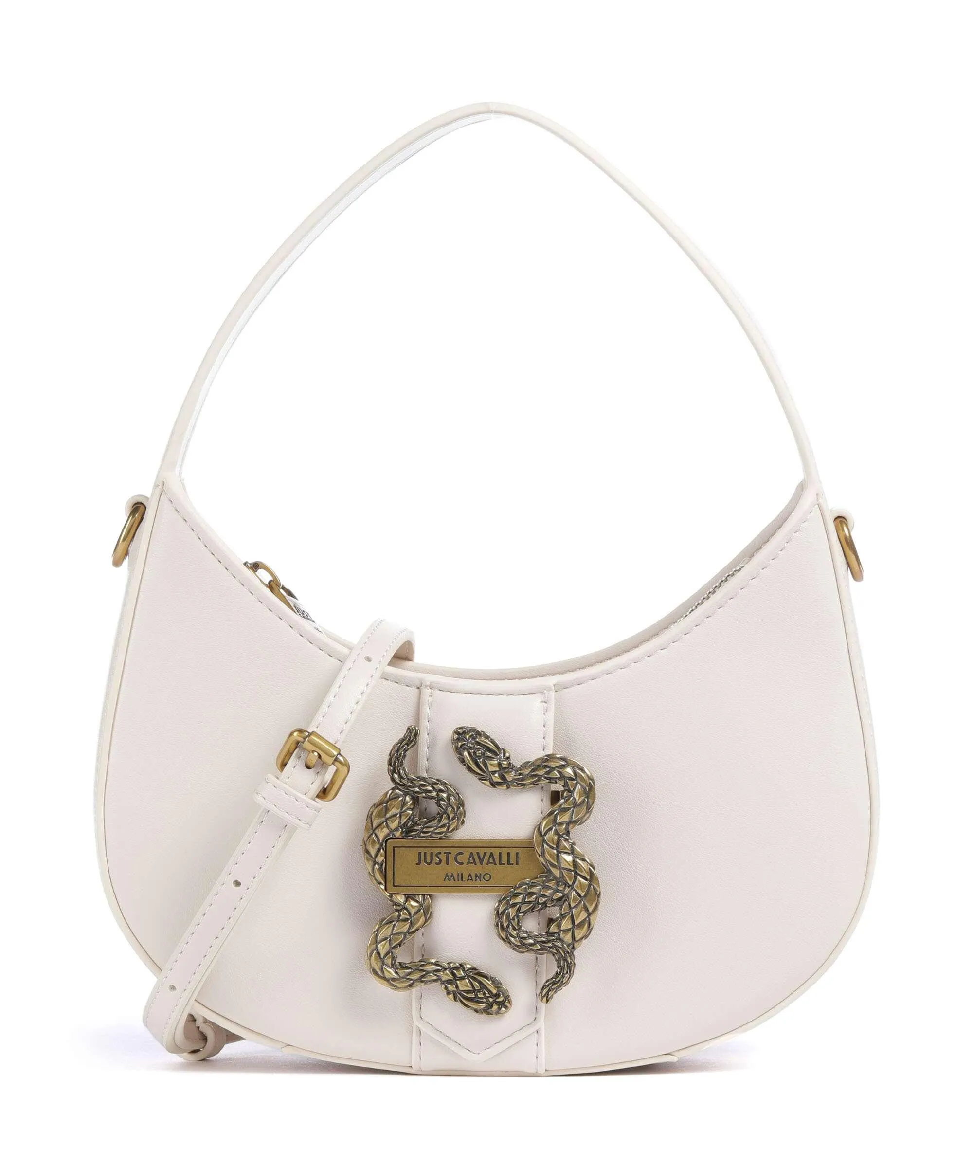  Just Cavalli Iconic Snake Style 6 Borsa a tracolla pelle sintetica bianco  