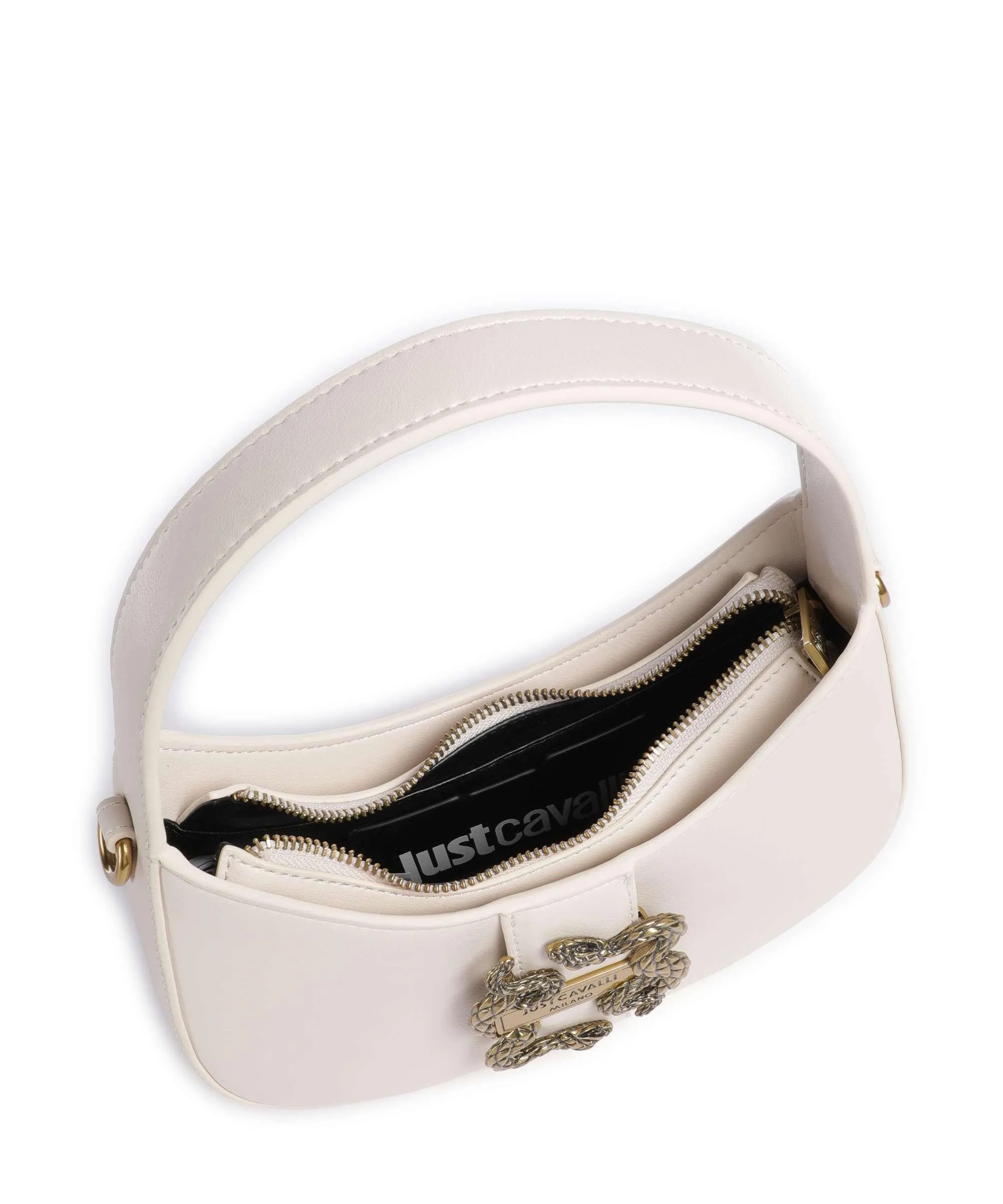  Just Cavalli Iconic Snake Style 6 Borsa a tracolla pelle sintetica bianco  