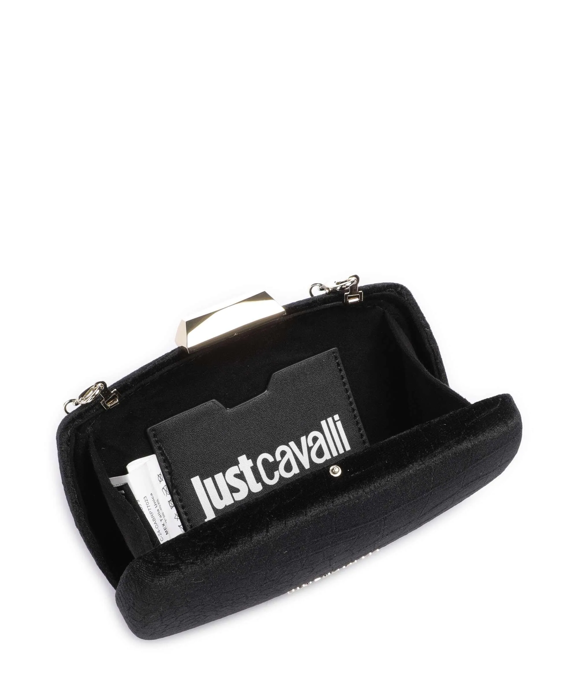  Just Cavalli Items 5 Style 1 Borsa a tracolla plastica, tissu nero  