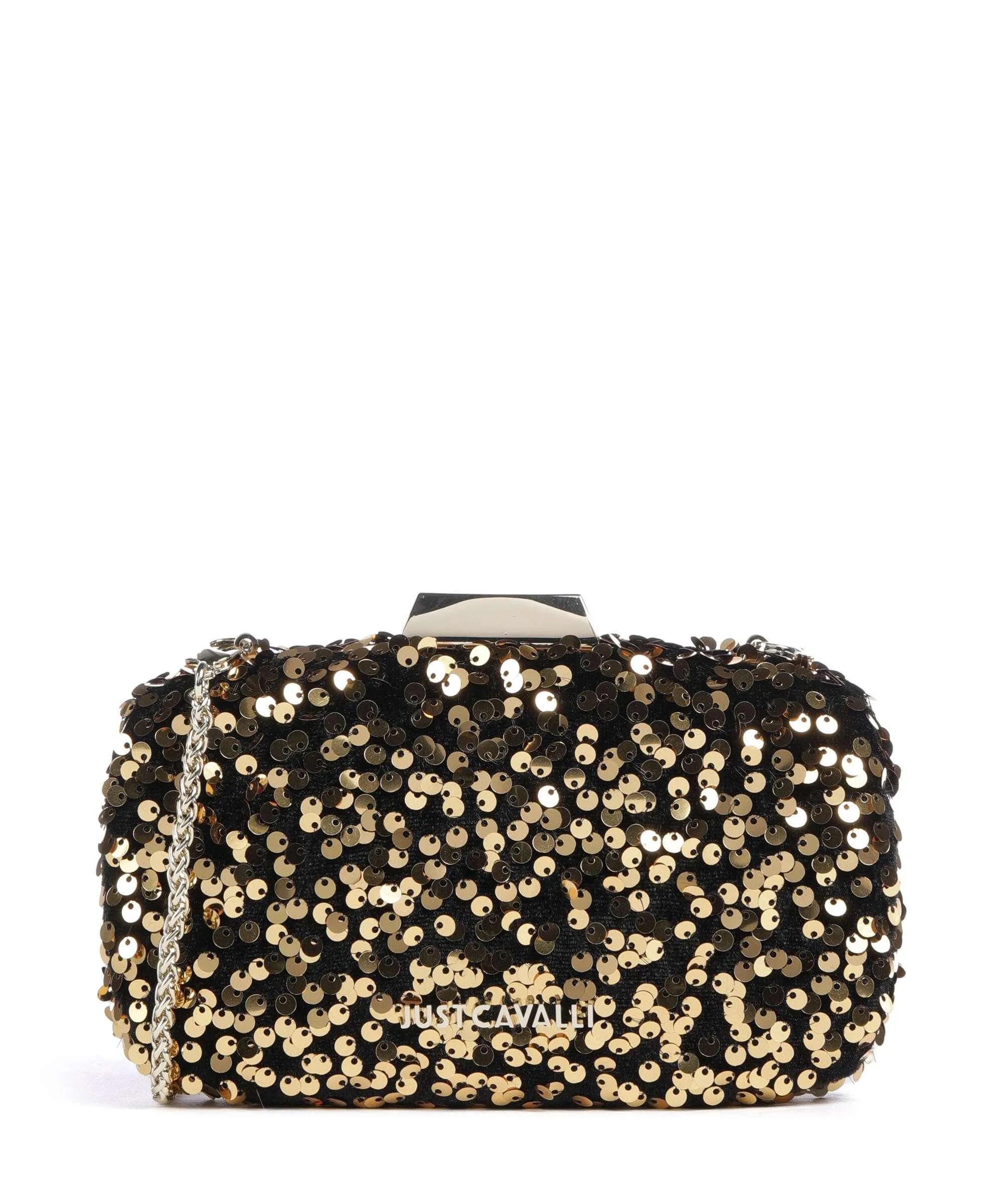  Just Cavalli Party Capsule Style 3 Borsa a tracolla plastica, tissu nero/oro  