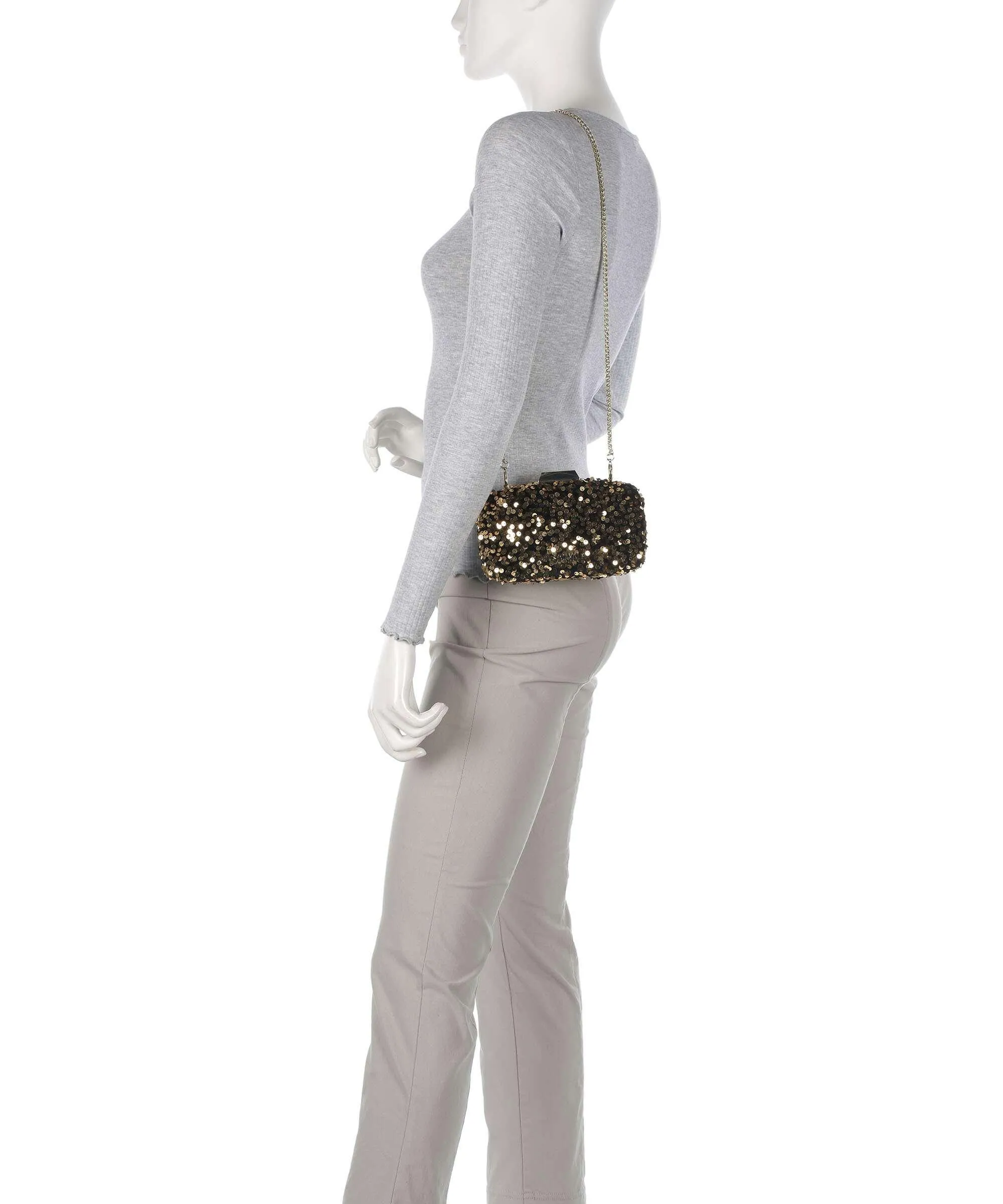  Just Cavalli Party Capsule Style 3 Borsa a tracolla plastica, tissu nero/oro  