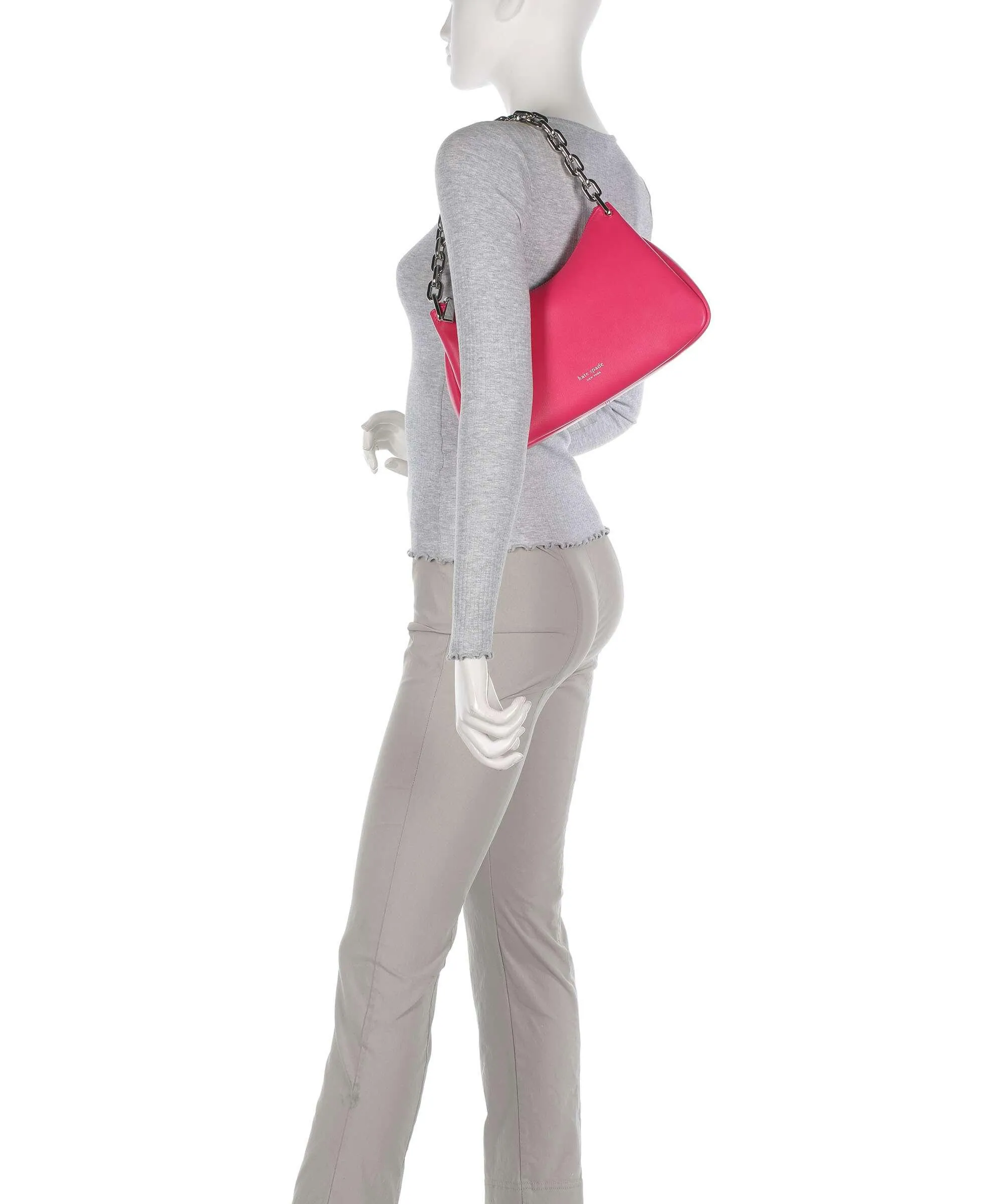  Kate Spade New York Grace Borsa a spalla pelle di vacchetta finemente grana pink  