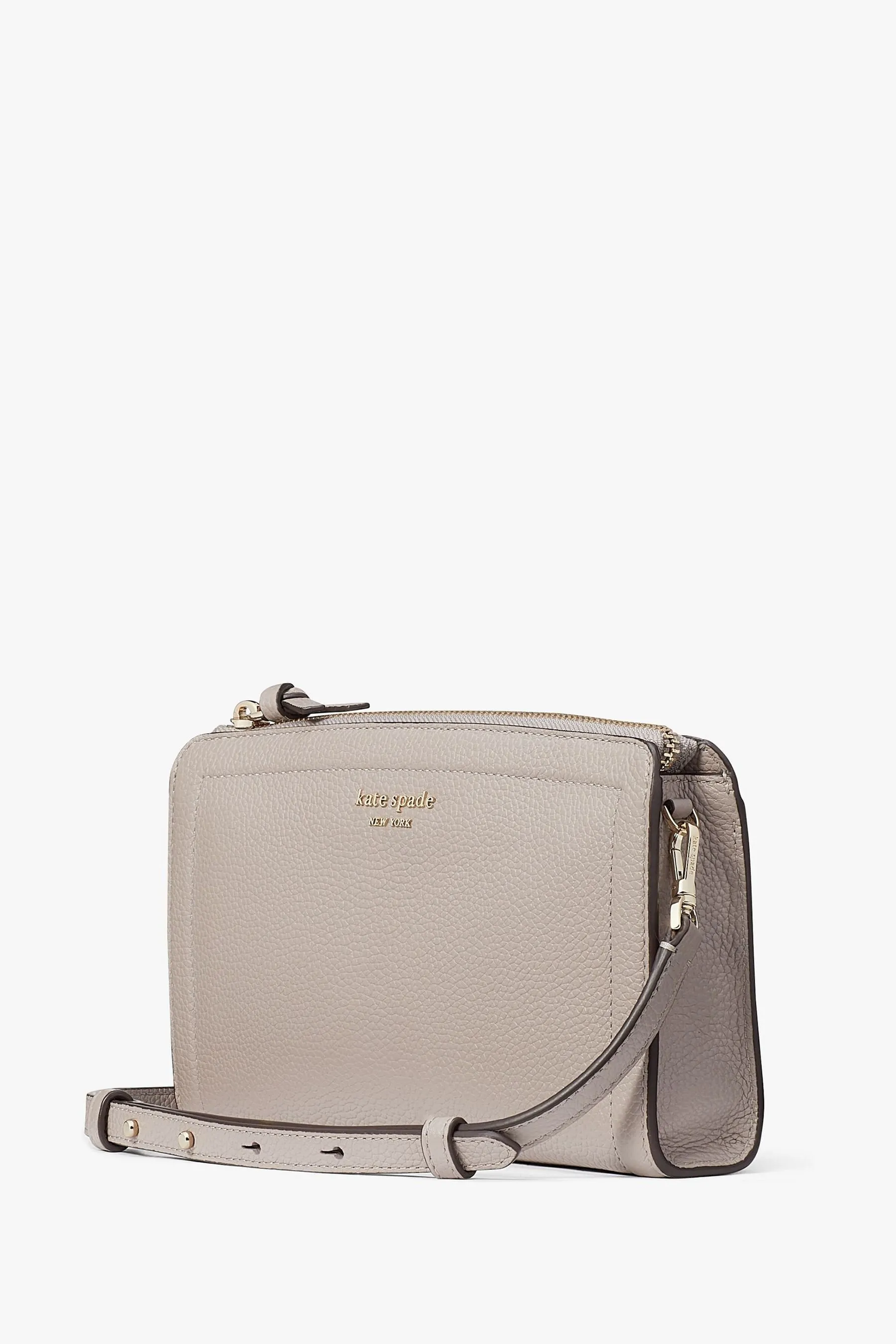 kate spade new york - Grigio piccola - Borsa a tracolla in pelle marroni con nodo