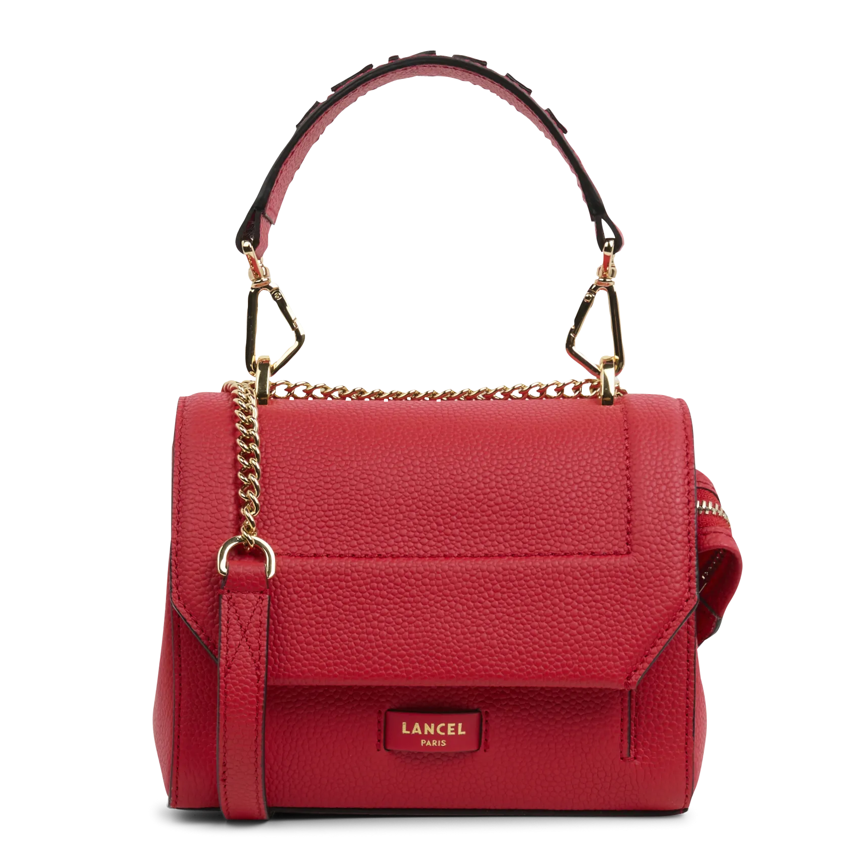  LANCEL   NINON S - Borsa con patella piccola in pelle martellata | Rosso