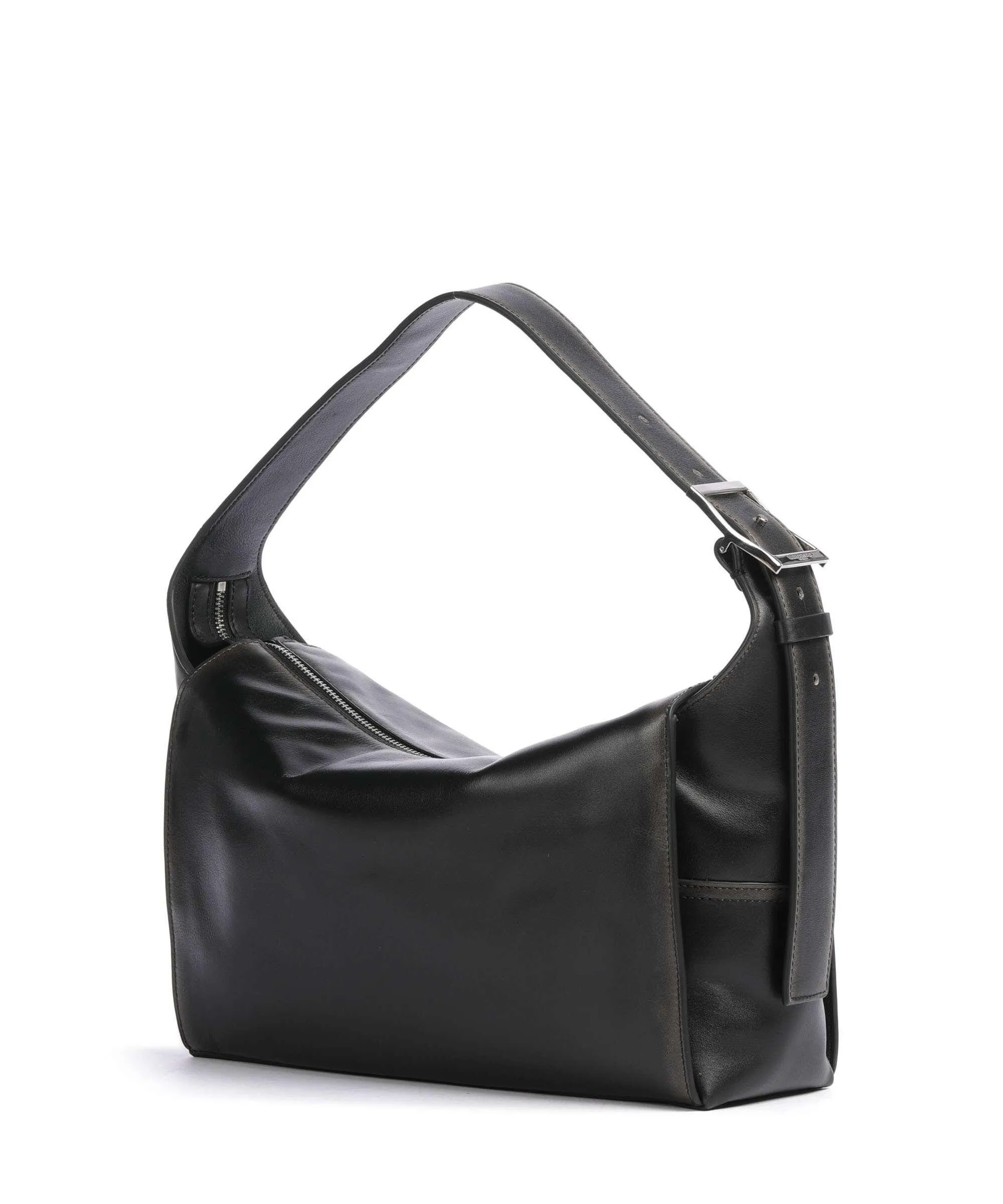  Liebeskind Lou Vintage Leather M Borsa hobo pelle a grana fine nero  