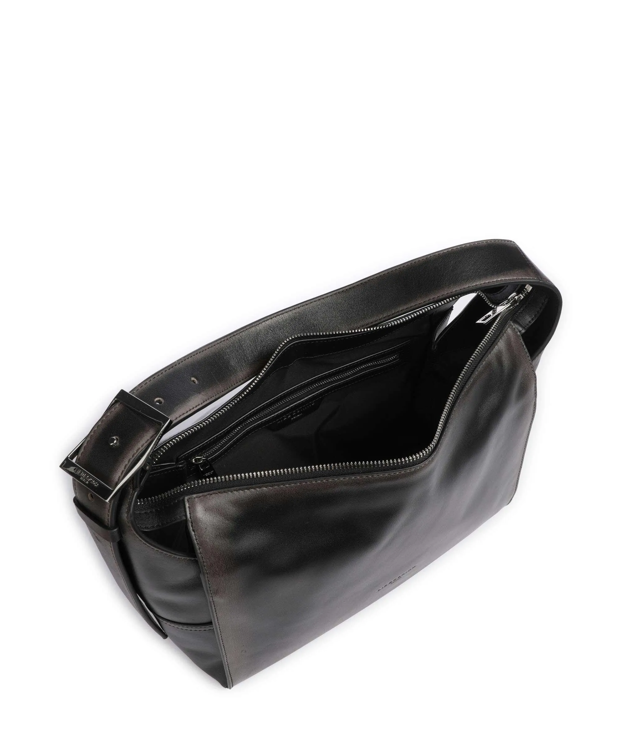  Liebeskind Lou Vintage Leather M Borsa hobo pelle a grana fine nero  