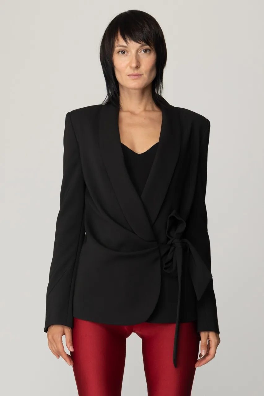 Lya blazer con nodo Nero