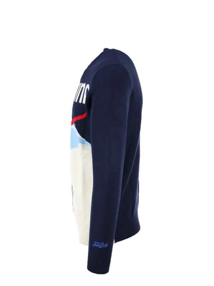 Maglia pullover girocollo in lana Saint Barth Cortina