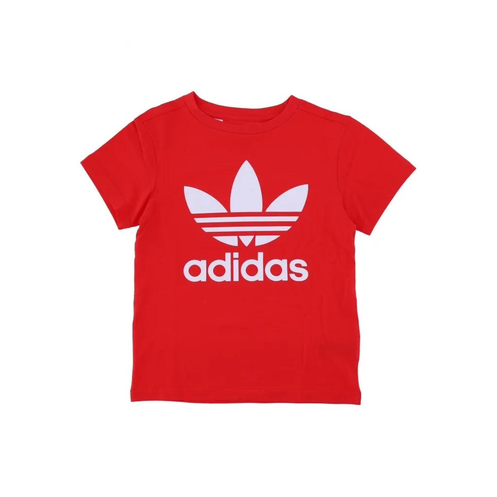 maglietta ragazzo trefoil tee VIVID RED/WHITE