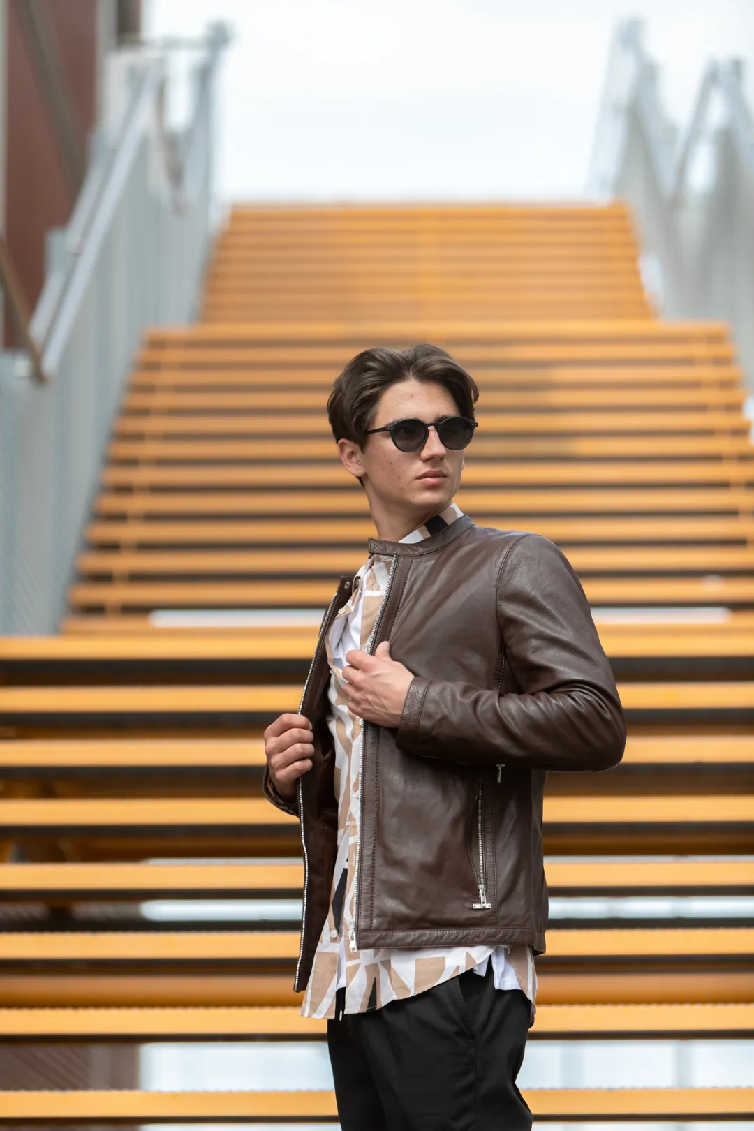 MARK UP Biker vera pelle t.