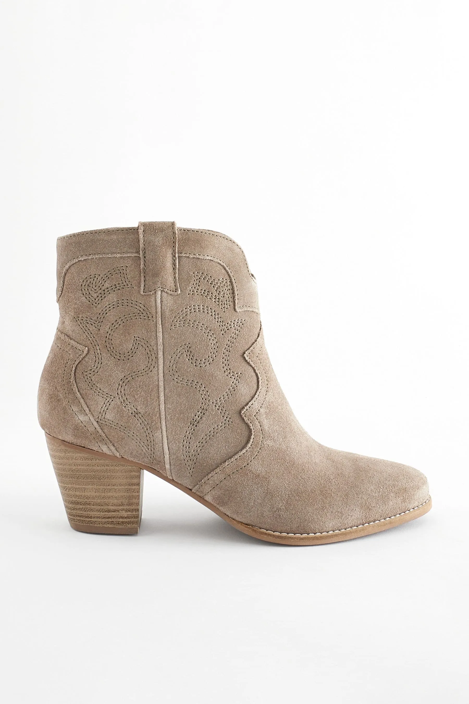 Marrone visone  - Forever Comfort® - Stivali stile western/cowboy con cuciture alla caviglia