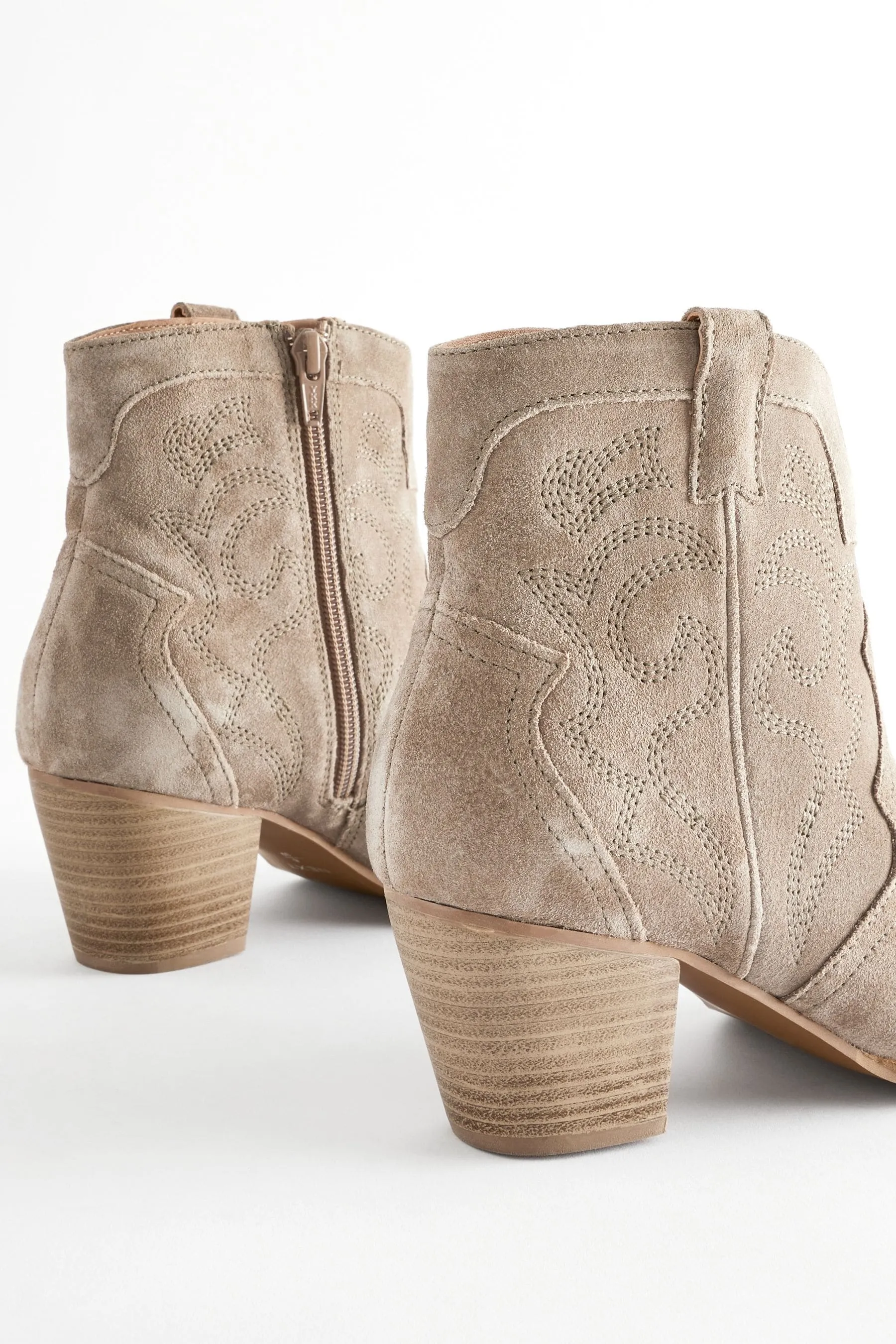Marrone visone  - Forever Comfort® - Stivali stile western/cowboy con cuciture alla caviglia