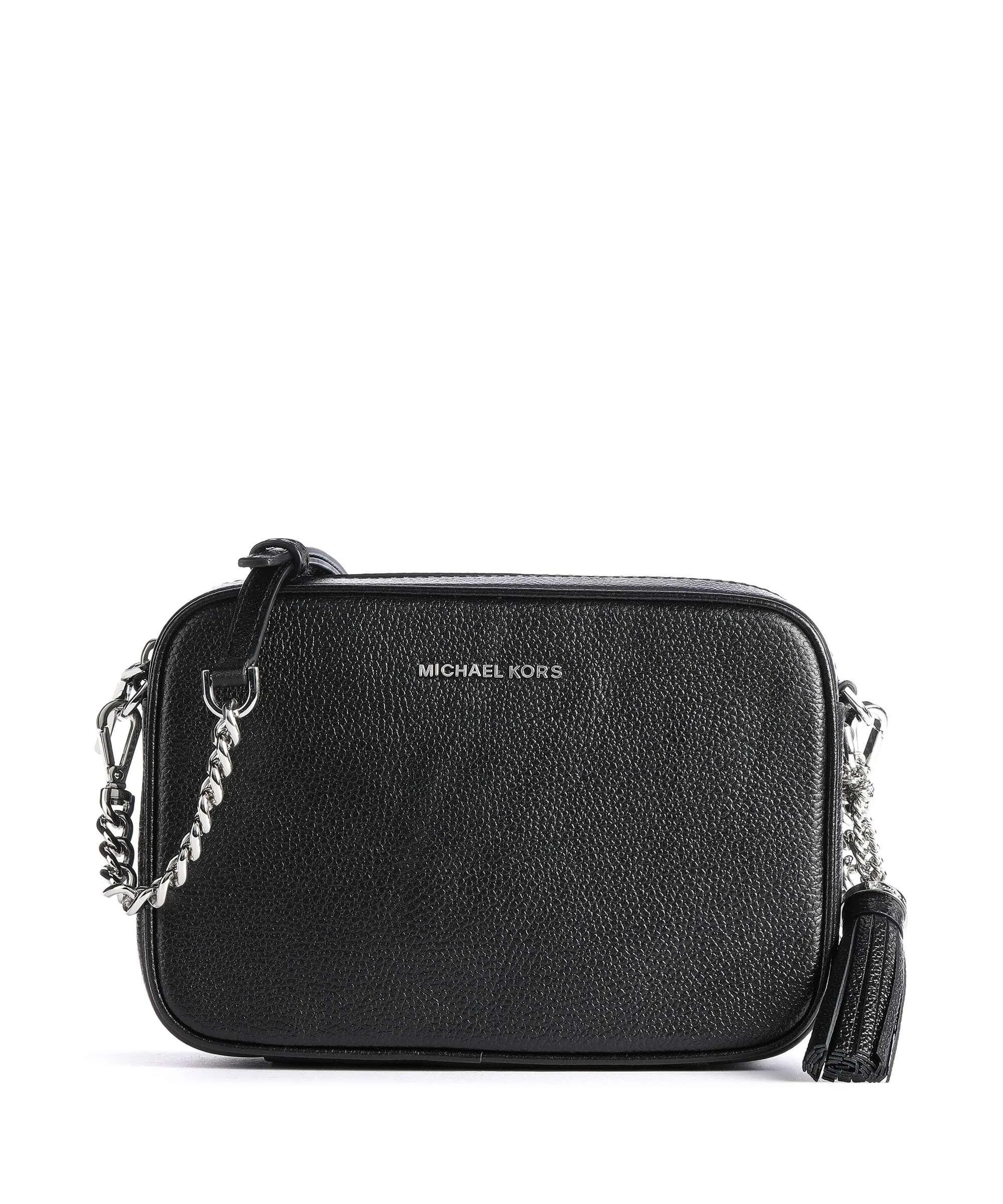  Michael Kors Jet Set Borsa a tracolla pelle di vacchetta grana nero  