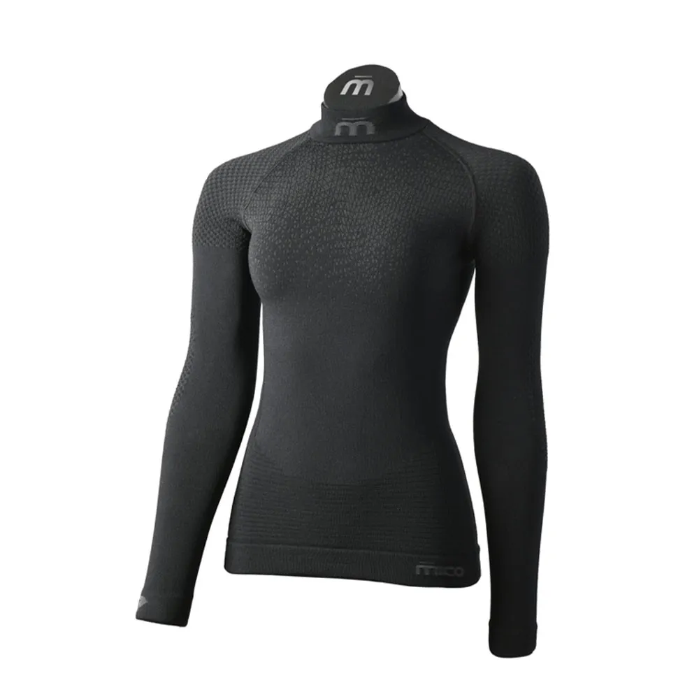 Mico Sport Maglia Termica Trekking Superthermo Primaloft Nero Donna