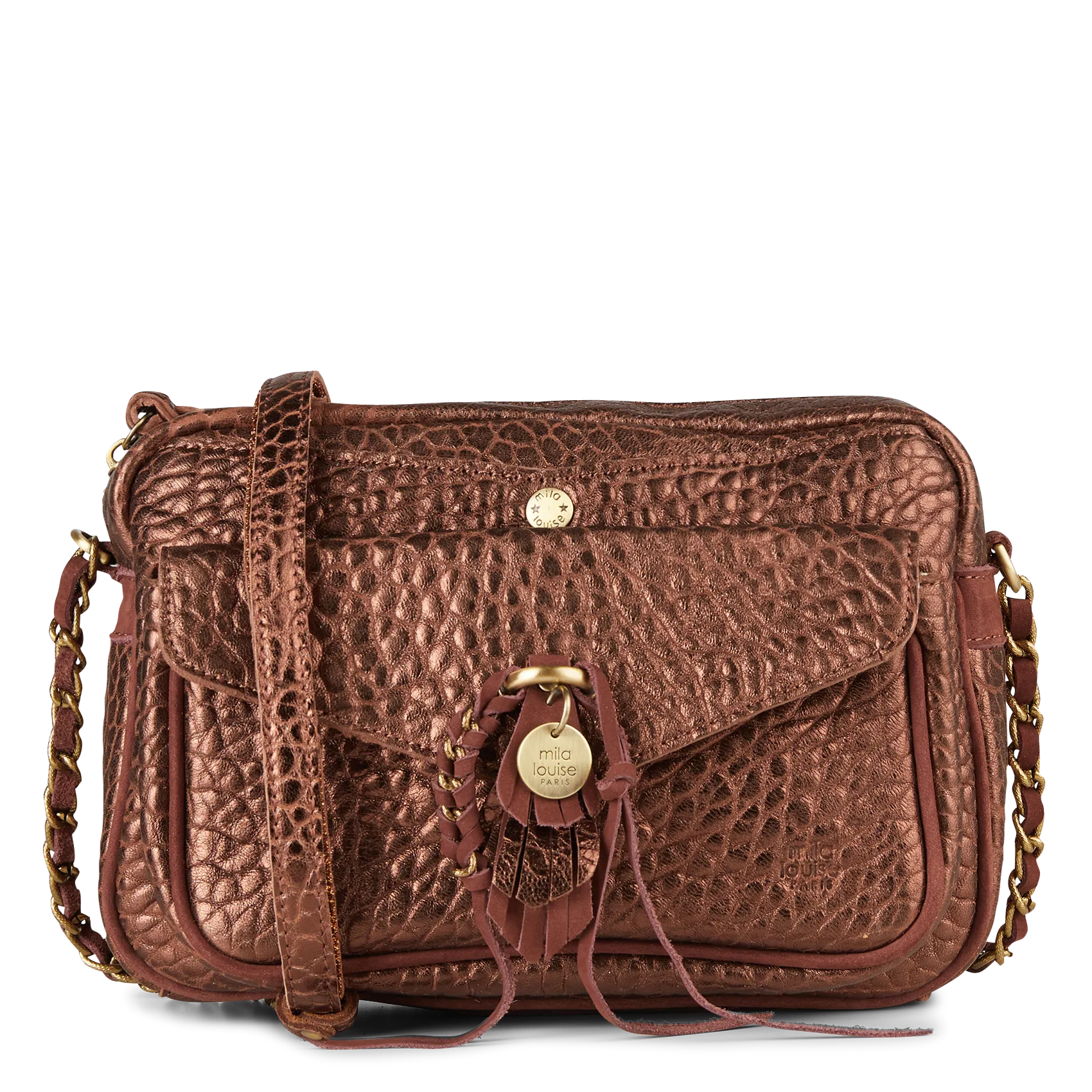  MILA LOUISE   ORELIA - Borsa a bandoliera in pelle | Marrone