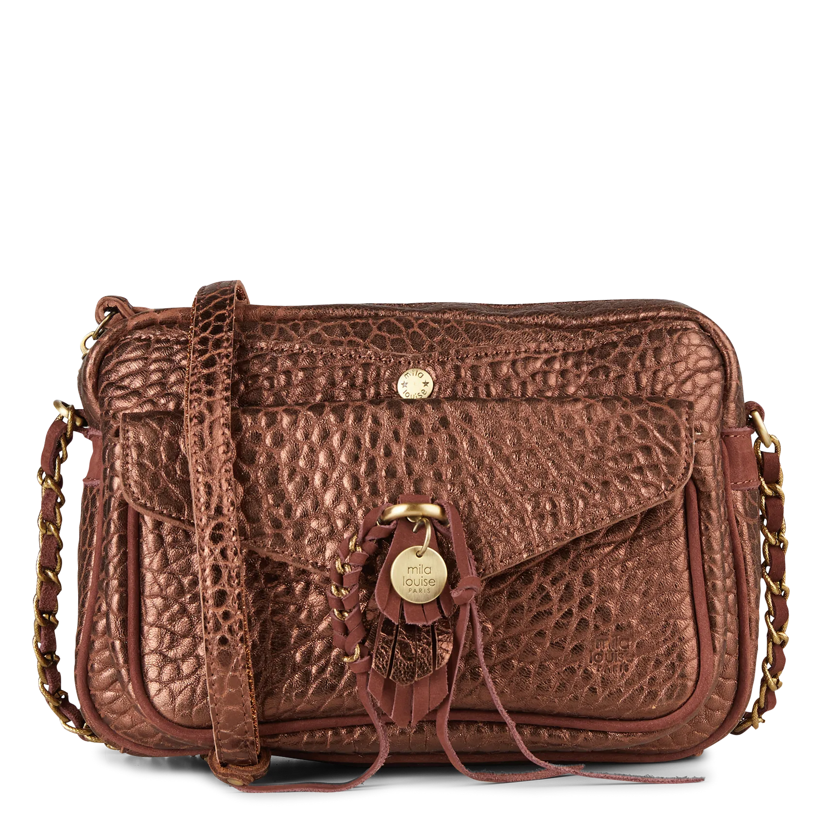 MILA LOUISE   ORELIA - Borsa a bandoliera in pelle | Marrone