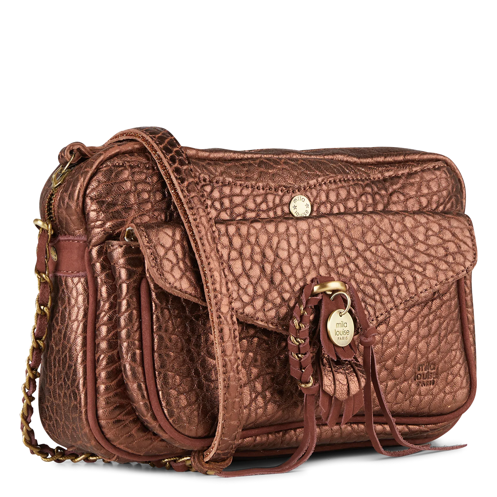  MILA LOUISE   ORELIA - Borsa a bandoliera in pelle | Marrone