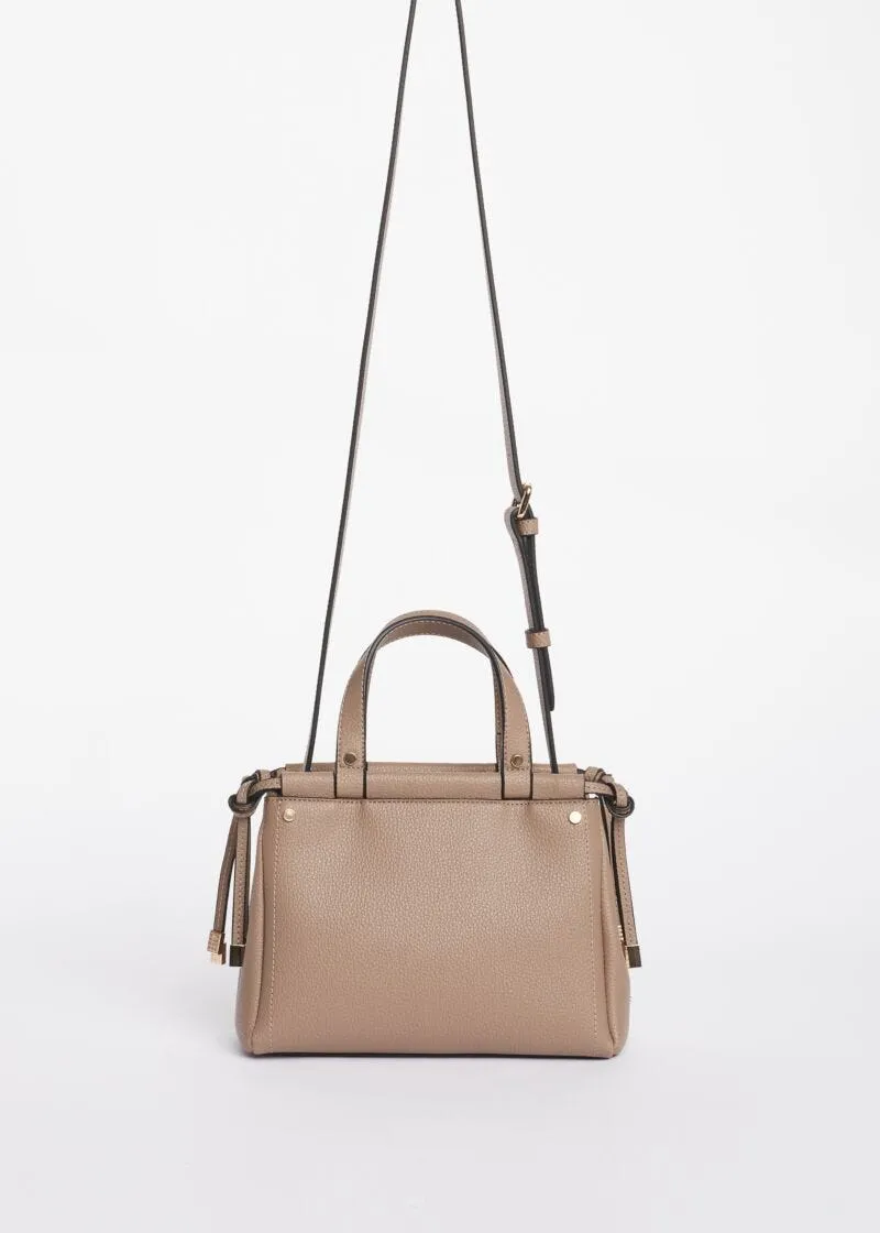 Mini shopping bag con logo in metallo