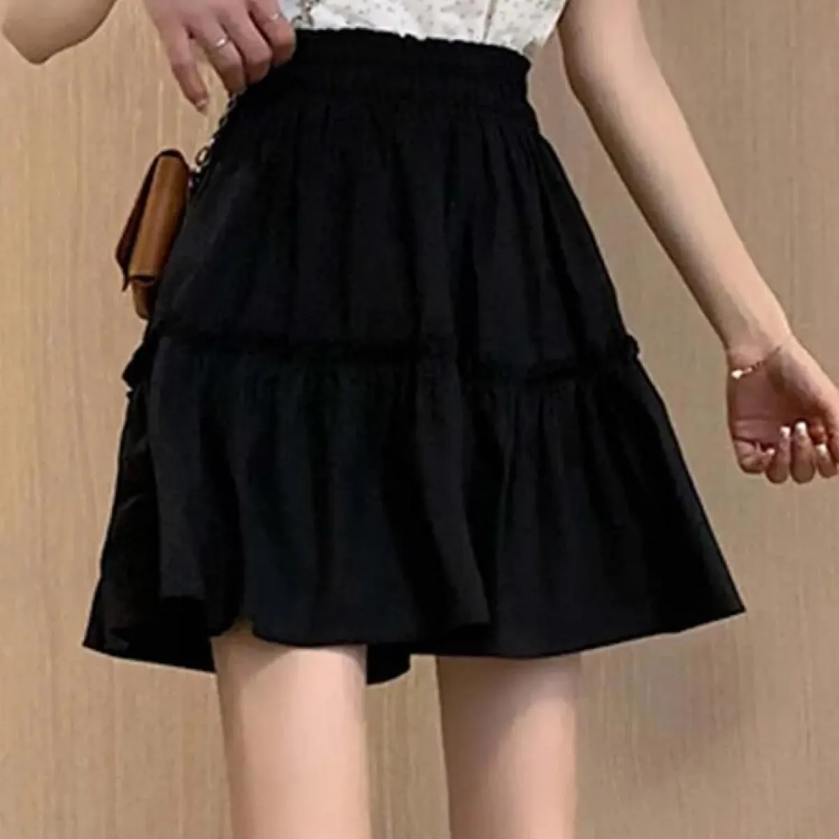 Minigonne Kawaii Donna Cute Fungus Patchwork Fairycore Gonna corta a pieghe a vita alta Moda stile preppy