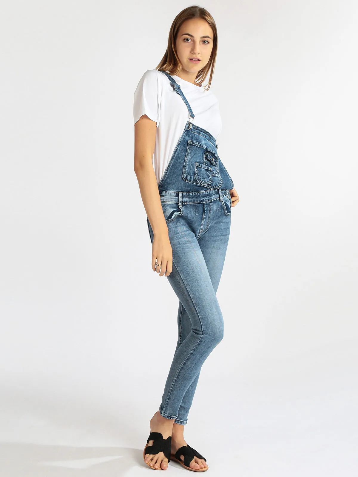 Miss Natalie Salopette longue en jean