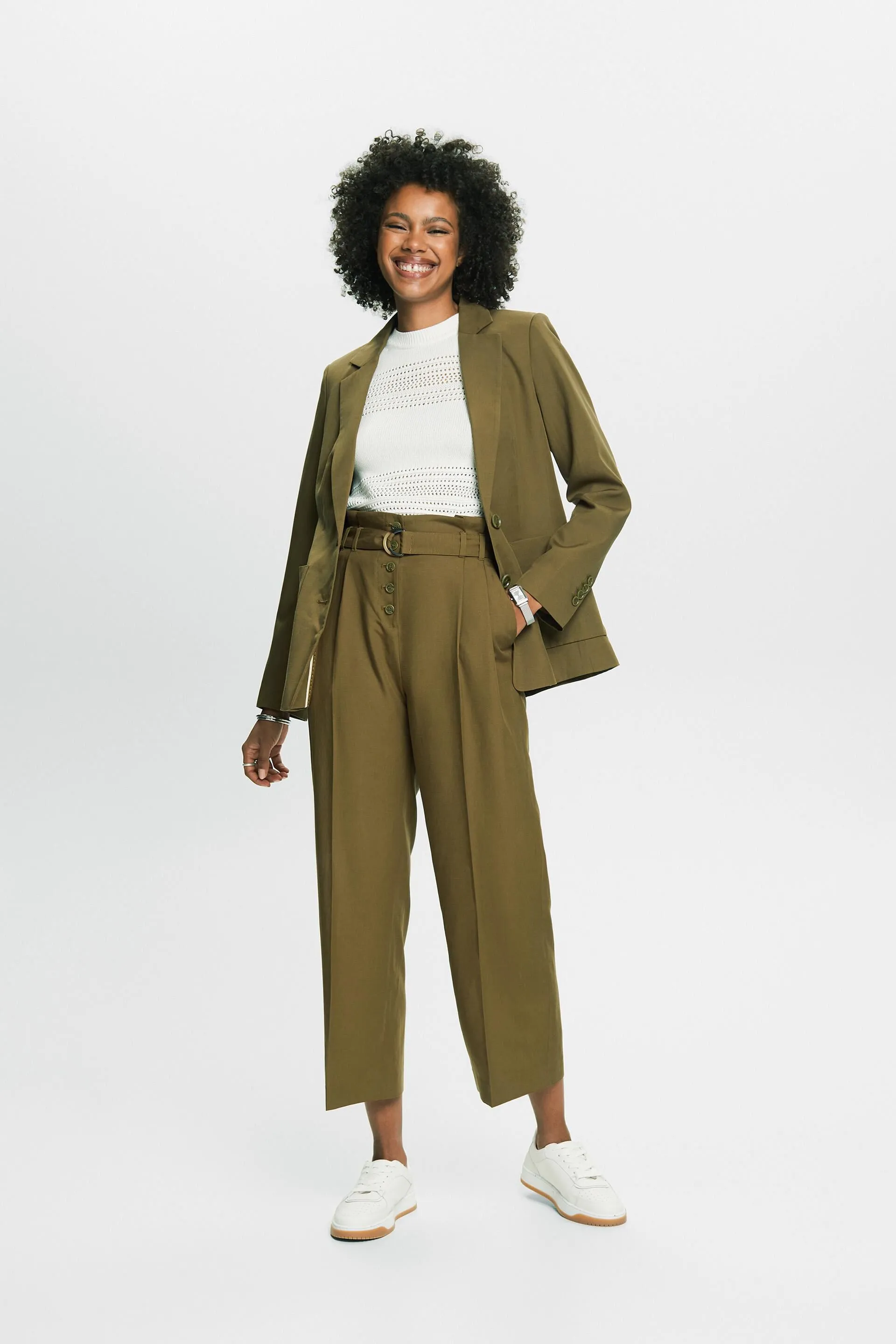Mix and Match Pantaloni culotte cropped, vita alta