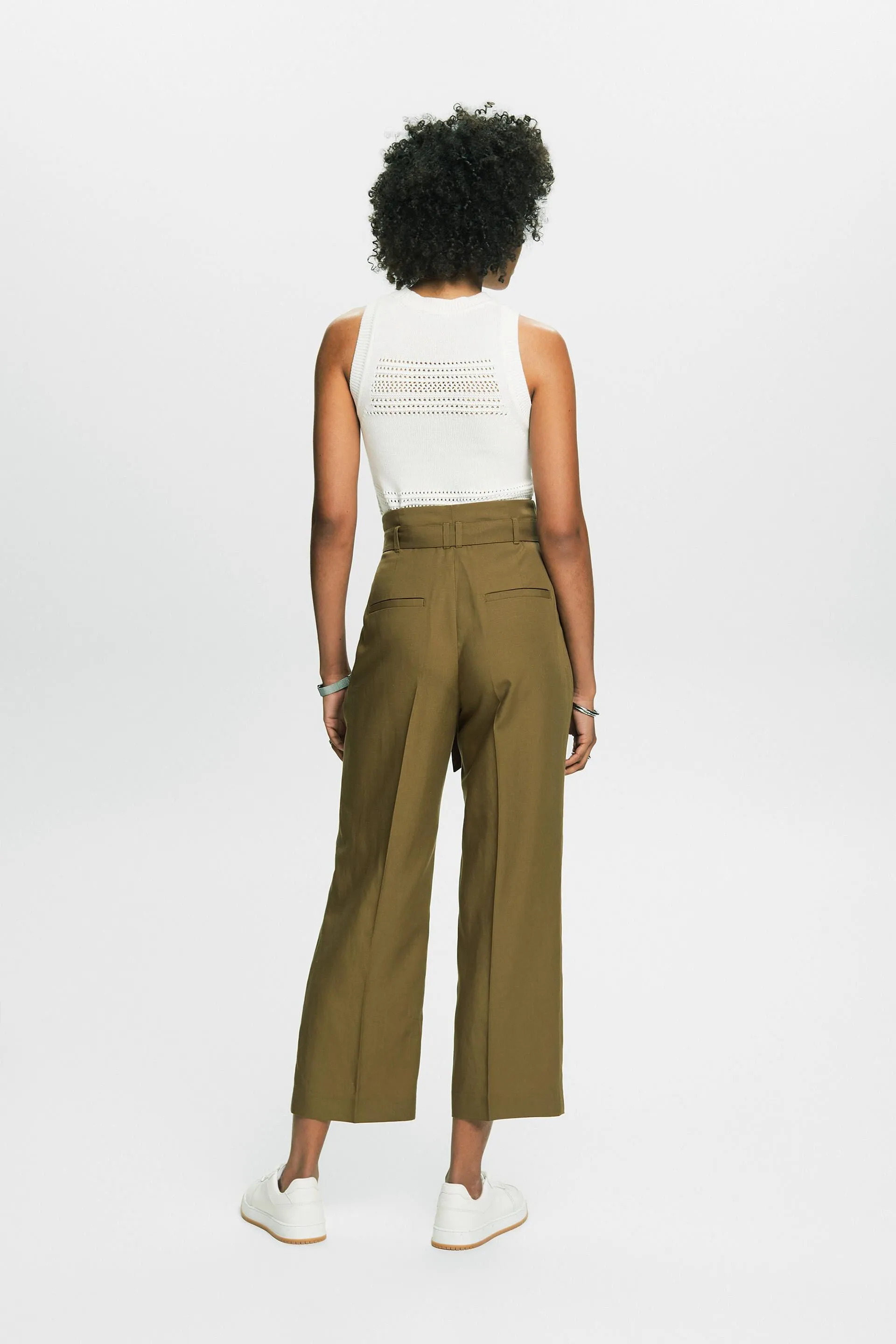 Mix and Match Pantaloni culotte cropped, vita alta