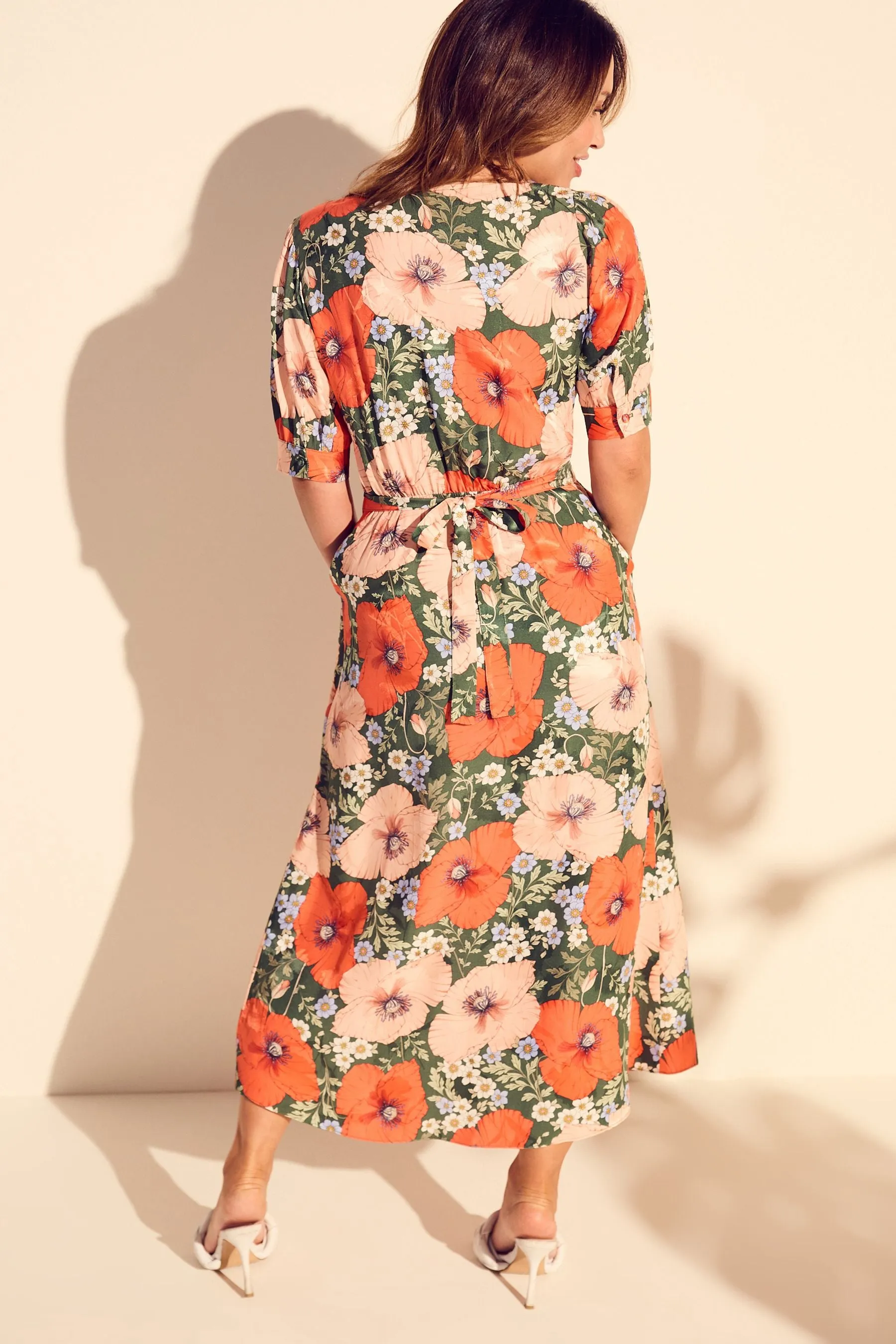 Myleene Klass Verde - Abito forale a portafoglio