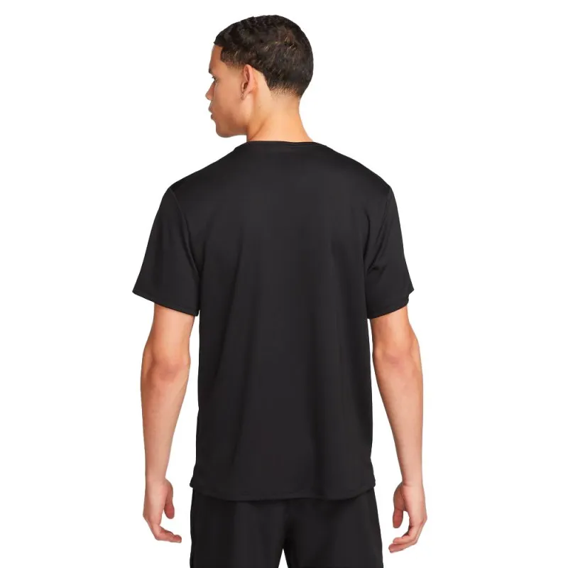 Nike Maglia Running Mm Df Miler Nero Reflective Argento Uomo