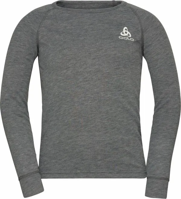 ODLO ACTIVE WARM KID Grigio Crew Neck l/s maglia termica girocollo