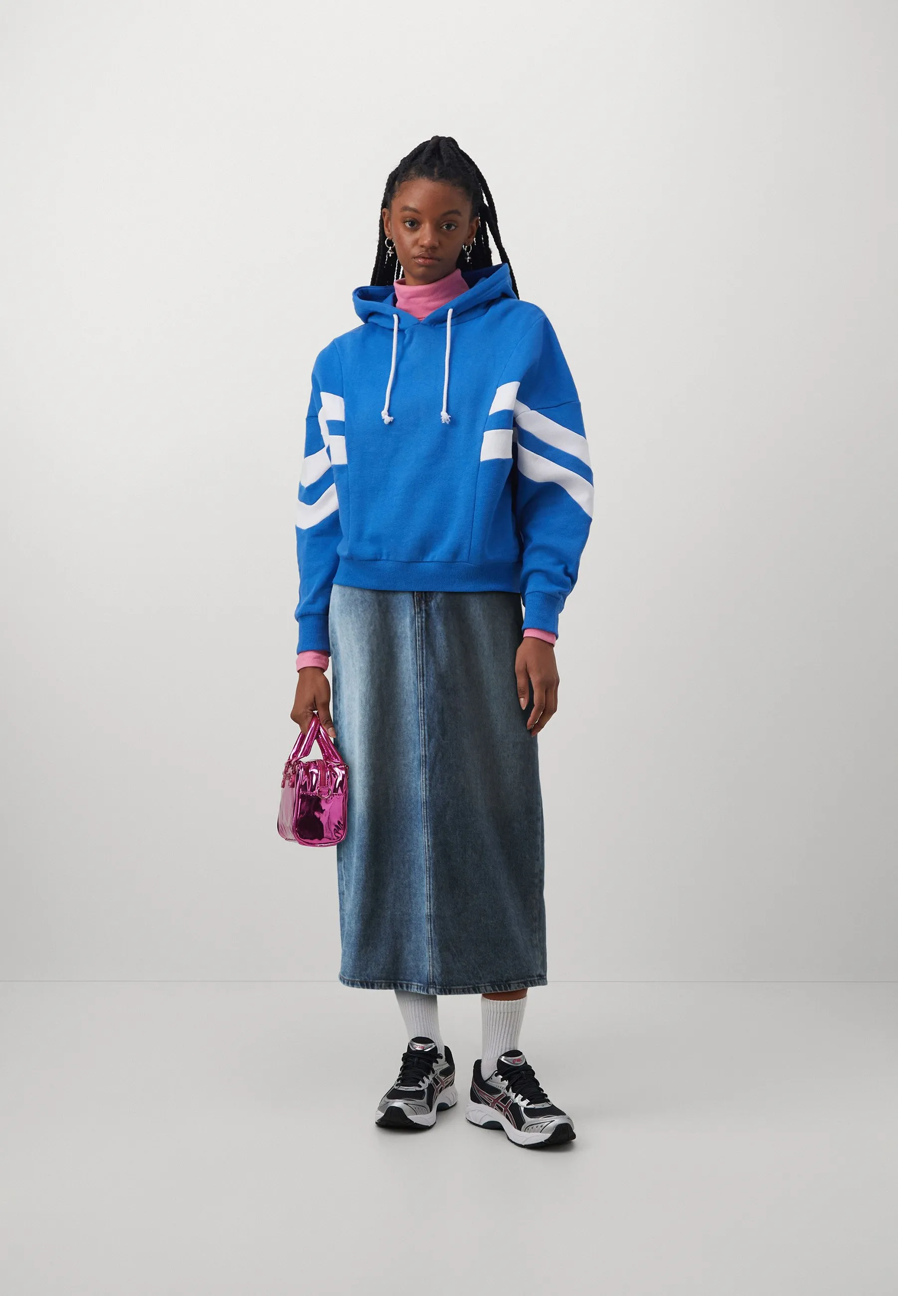 ONLAYOE BACK SLIT MIDI SKIRT  - Gonna di jeans