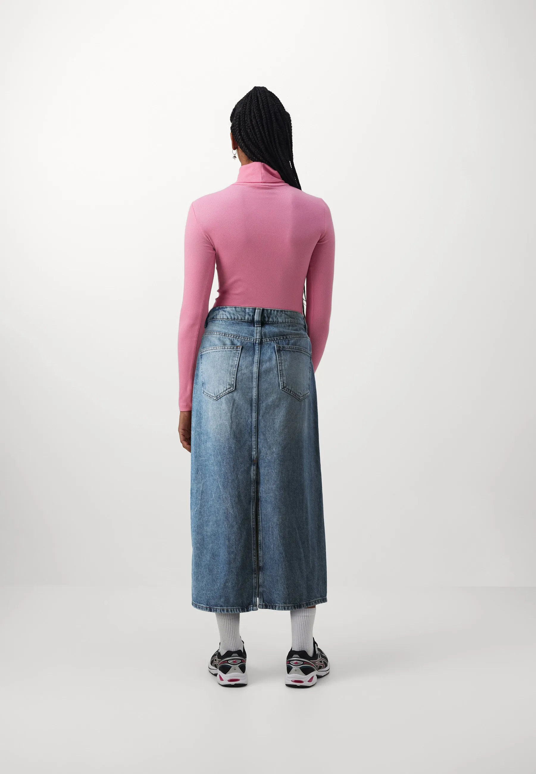 ONLAYOE BACK SLIT MIDI SKIRT  - Gonna di jeans