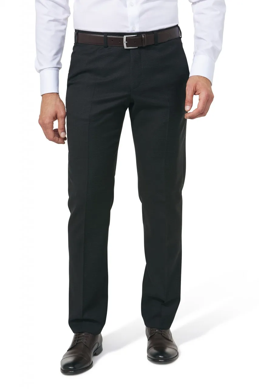 Pantalone grigio scuro a quadretti digel in pura lana